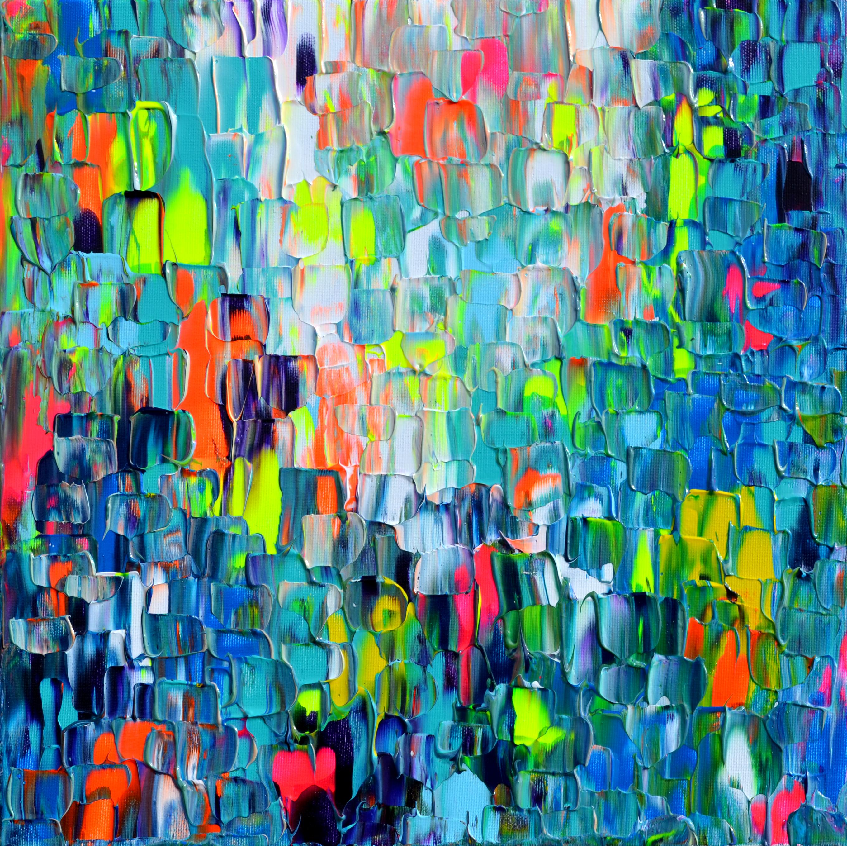 SOOS TIBERIU Interior Painting - Small Gypsy Girl 21 - Colorful Abstract Painting