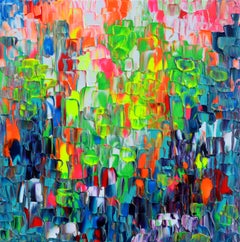 SOOS TIBERIU - Small Gypsy Girl 22 - Colorful Abstract Painting Small Gypsy Girl 22 - Colorful Abstract Painting