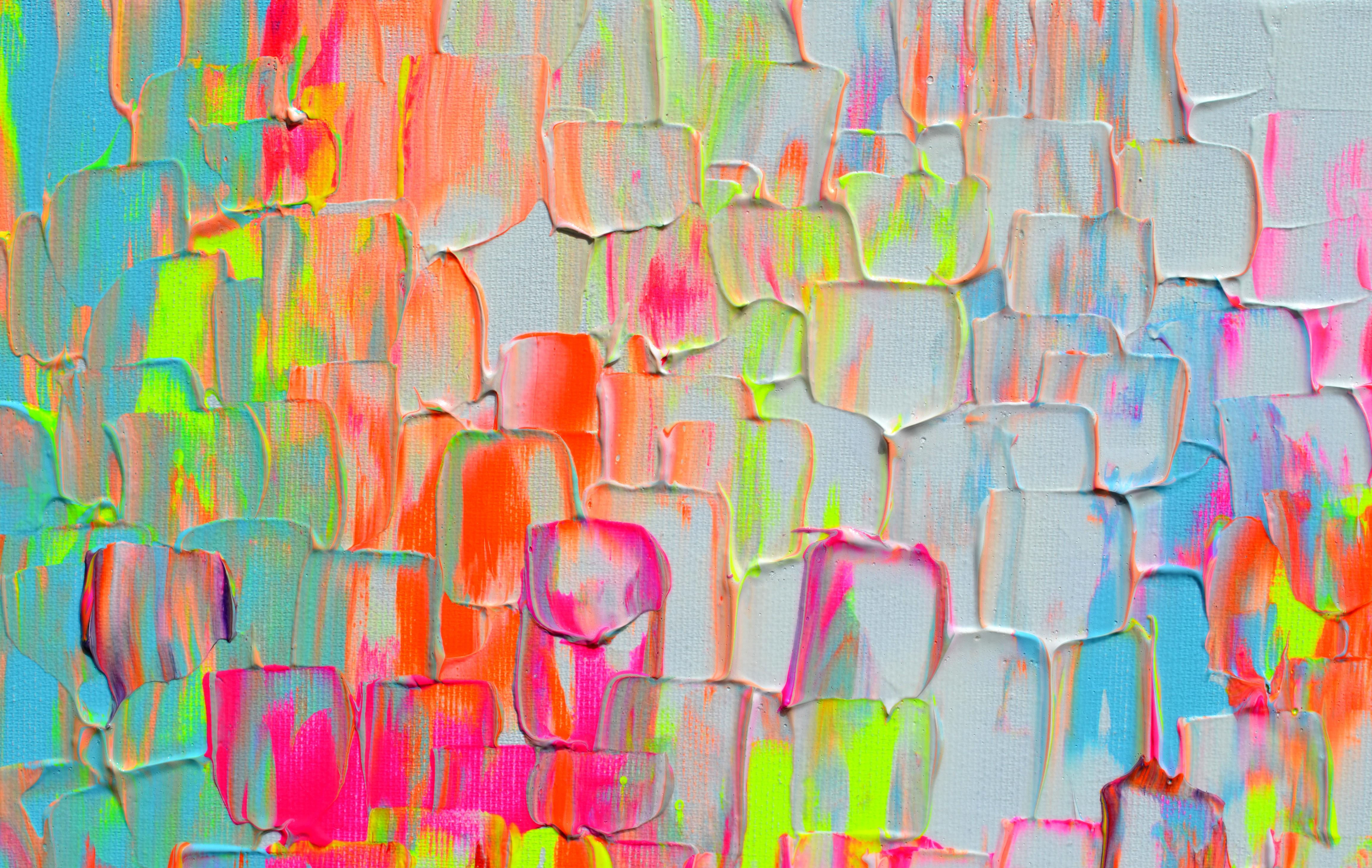 Small Gypsy Girl 23 - Colorful Abstract Painting For Sale 7