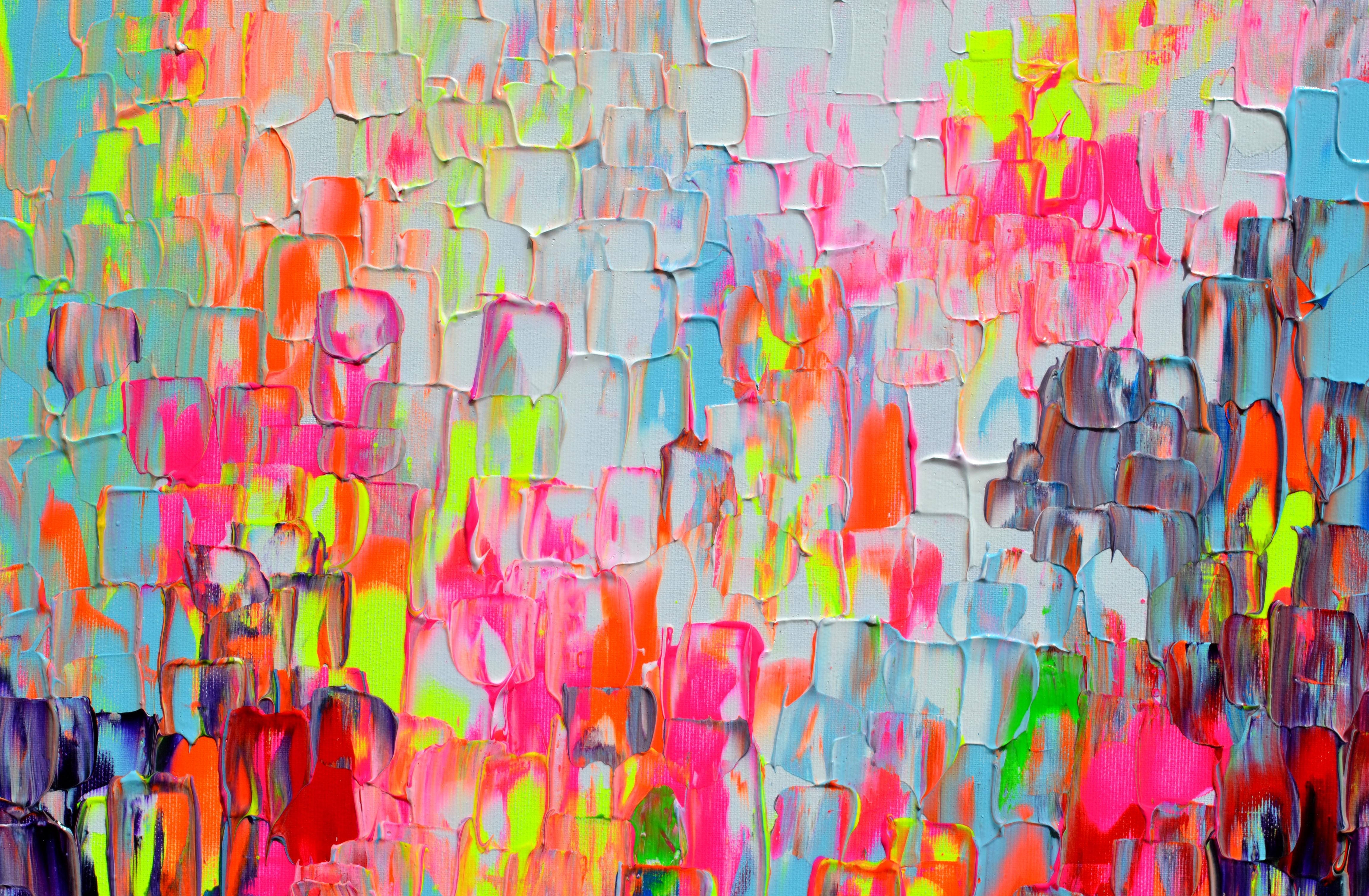 Small Gypsy Girl 23 - Colorful Abstract Painting For Sale 1