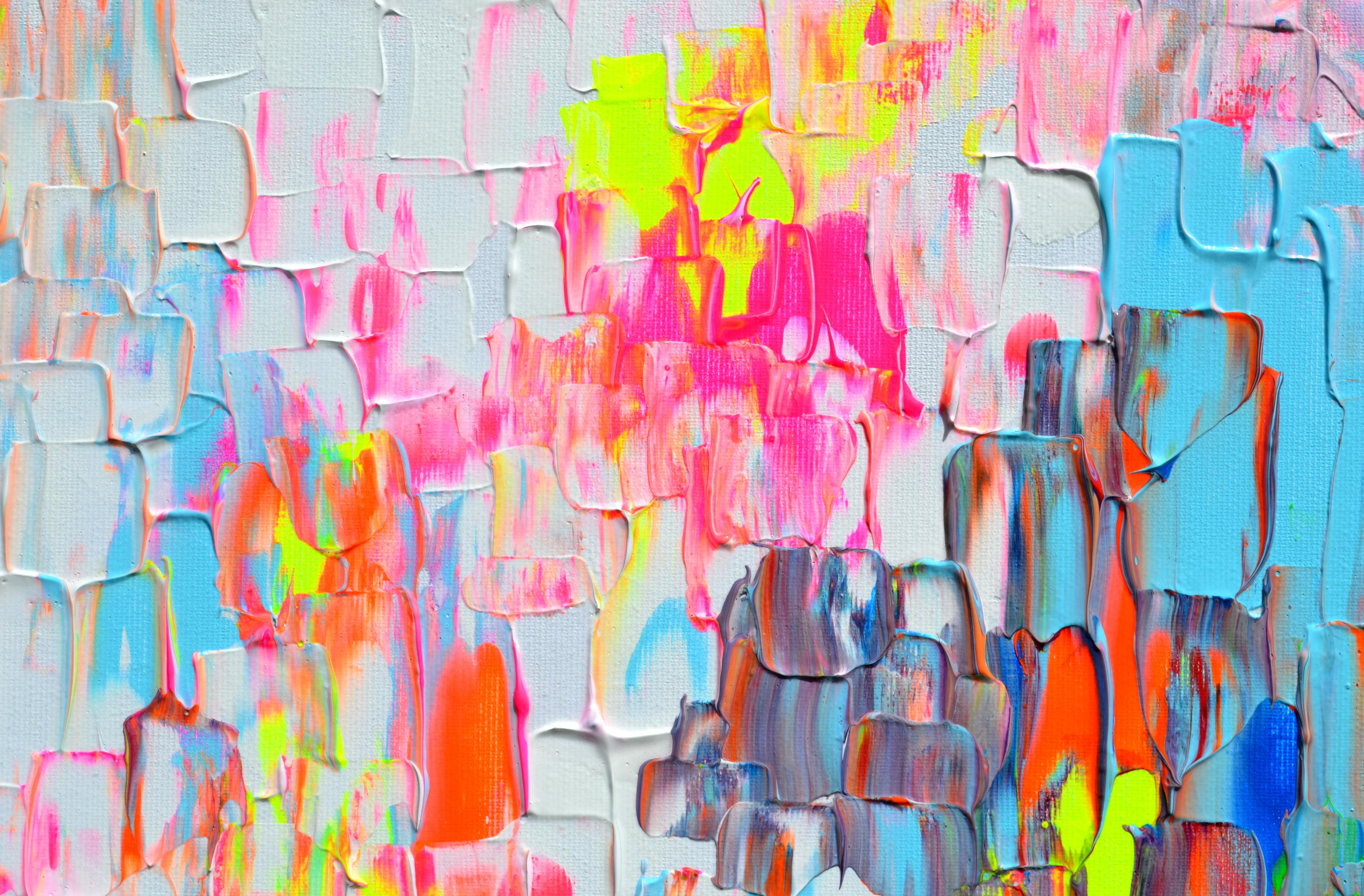 Small Gypsy Girl 23 - Colorful Abstract Painting For Sale 2