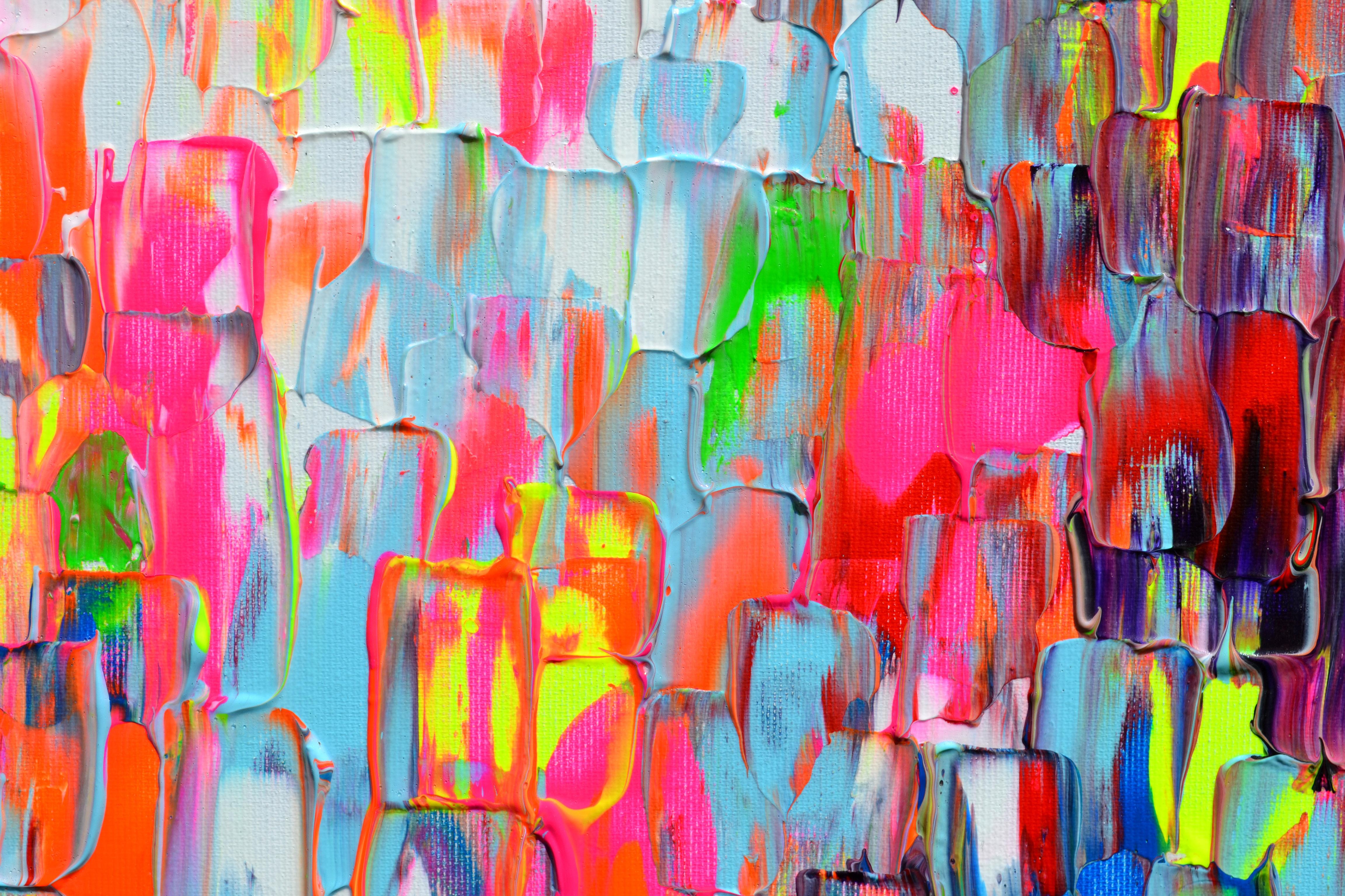 Small Gypsy Girl 23 - Colorful Abstract Painting For Sale 3