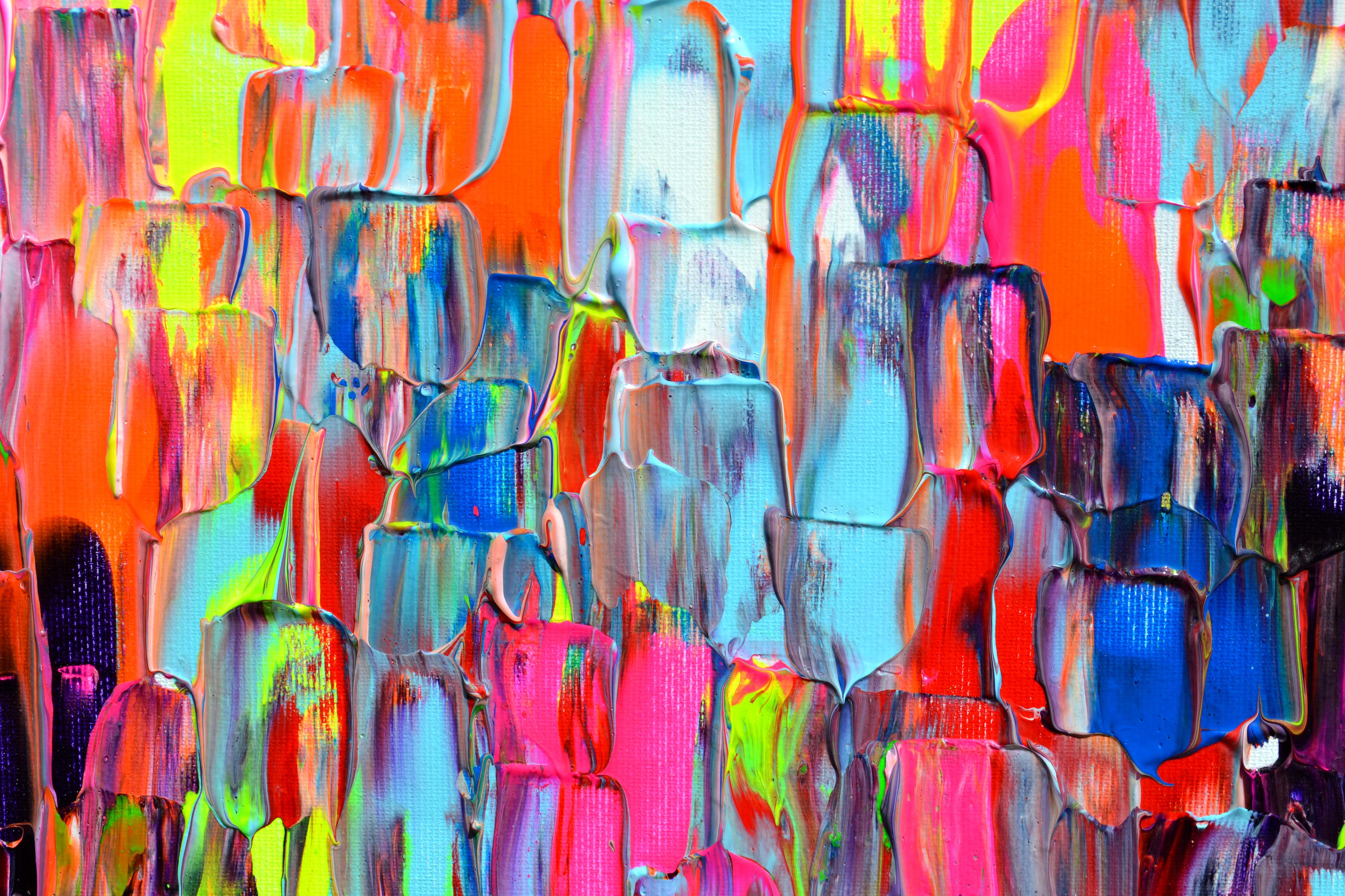 Small Gypsy Girl 23 - Colorful Abstract Painting For Sale 4