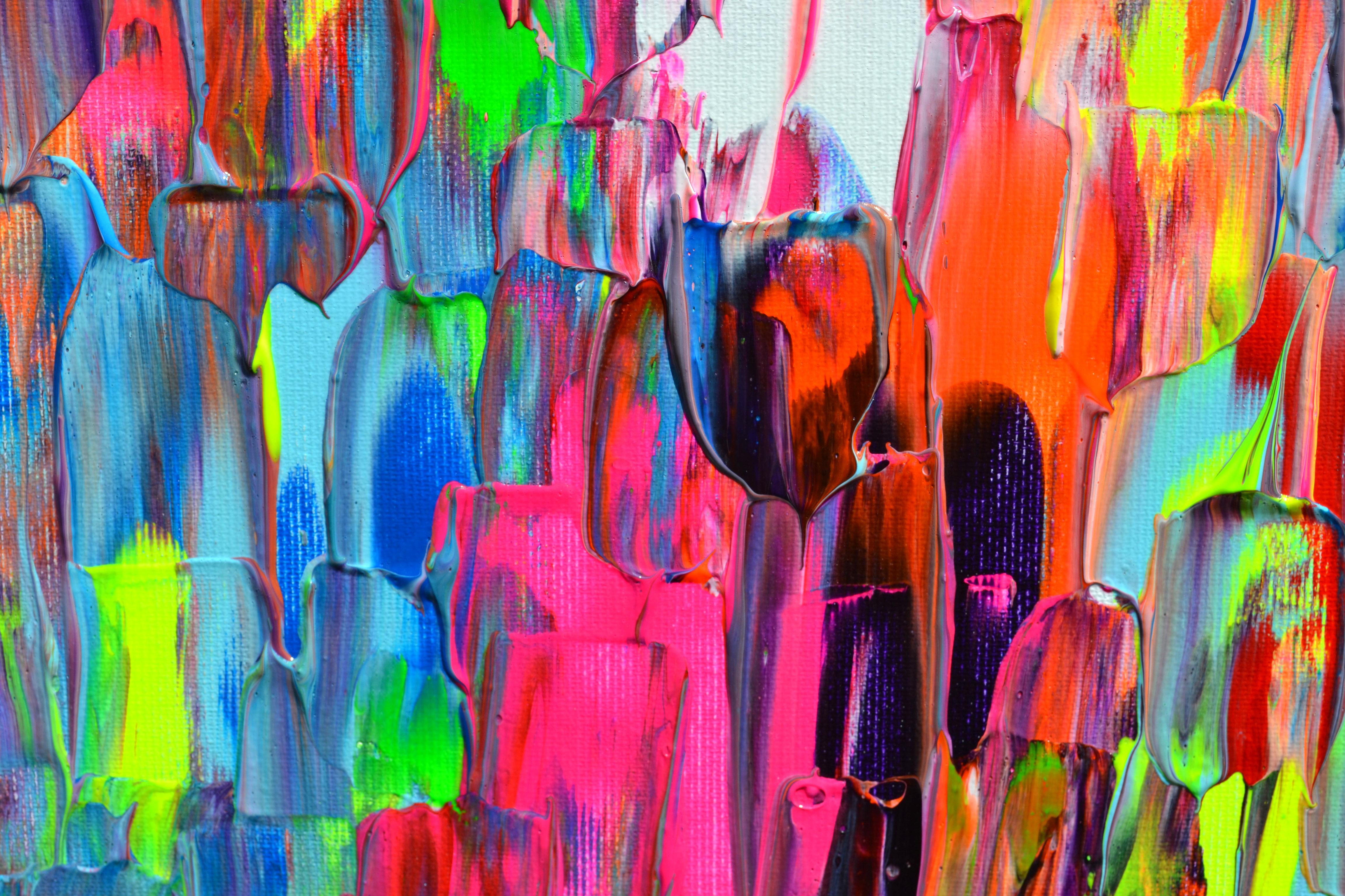 Small Gypsy Girl 23 - Colorful Abstract Painting For Sale 5