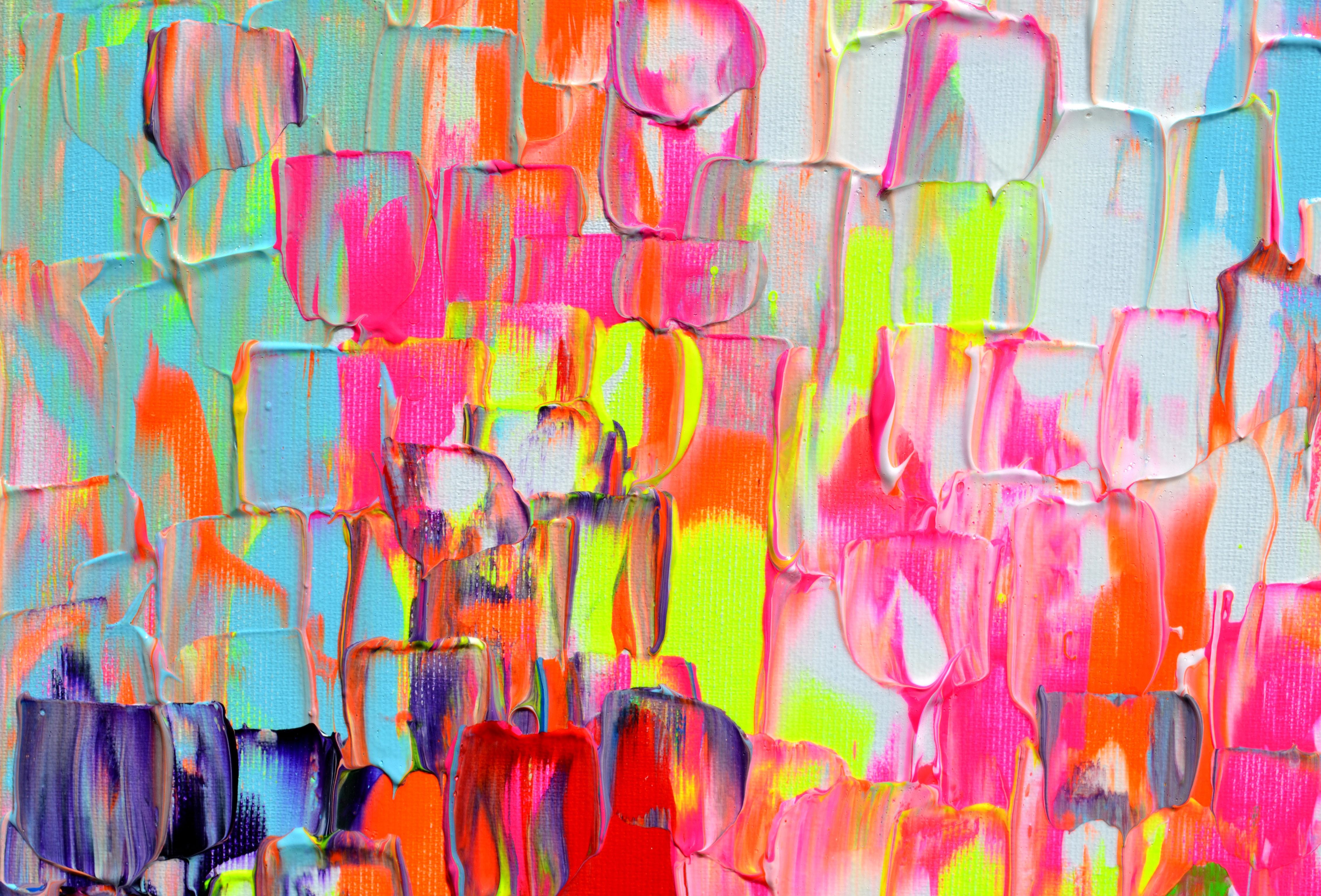 Small Gypsy Girl 23 - Colorful Abstract Painting For Sale 6