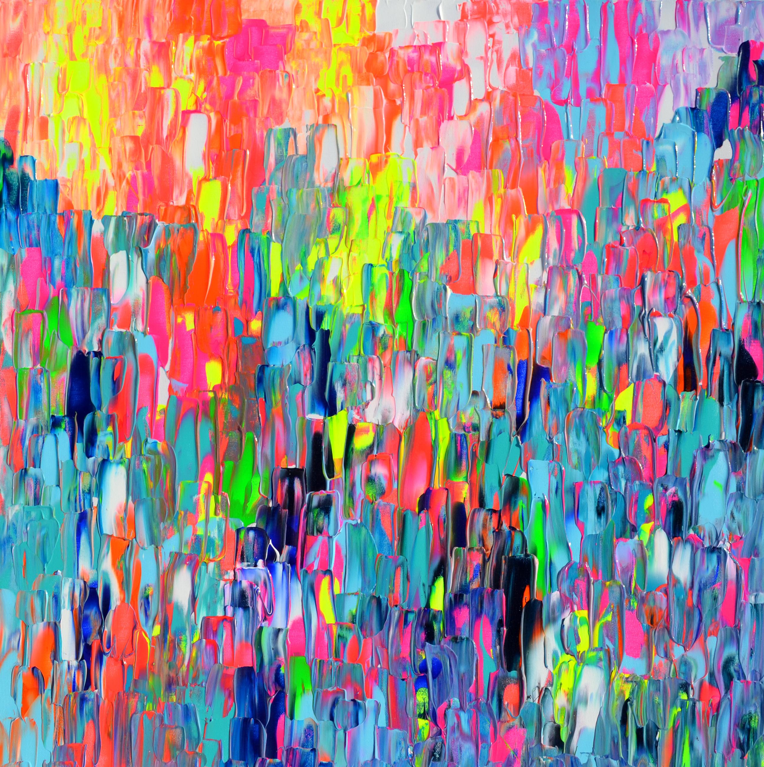 Interior Painting SOOS TIBERIU - Petite gitane 25, peinture acrylique abstraite et colorée, 2010+, signée