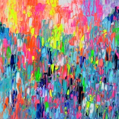 Small Gypsy Girl 25, Colorful Abstract Acrylic Painting, 2010+, Signed