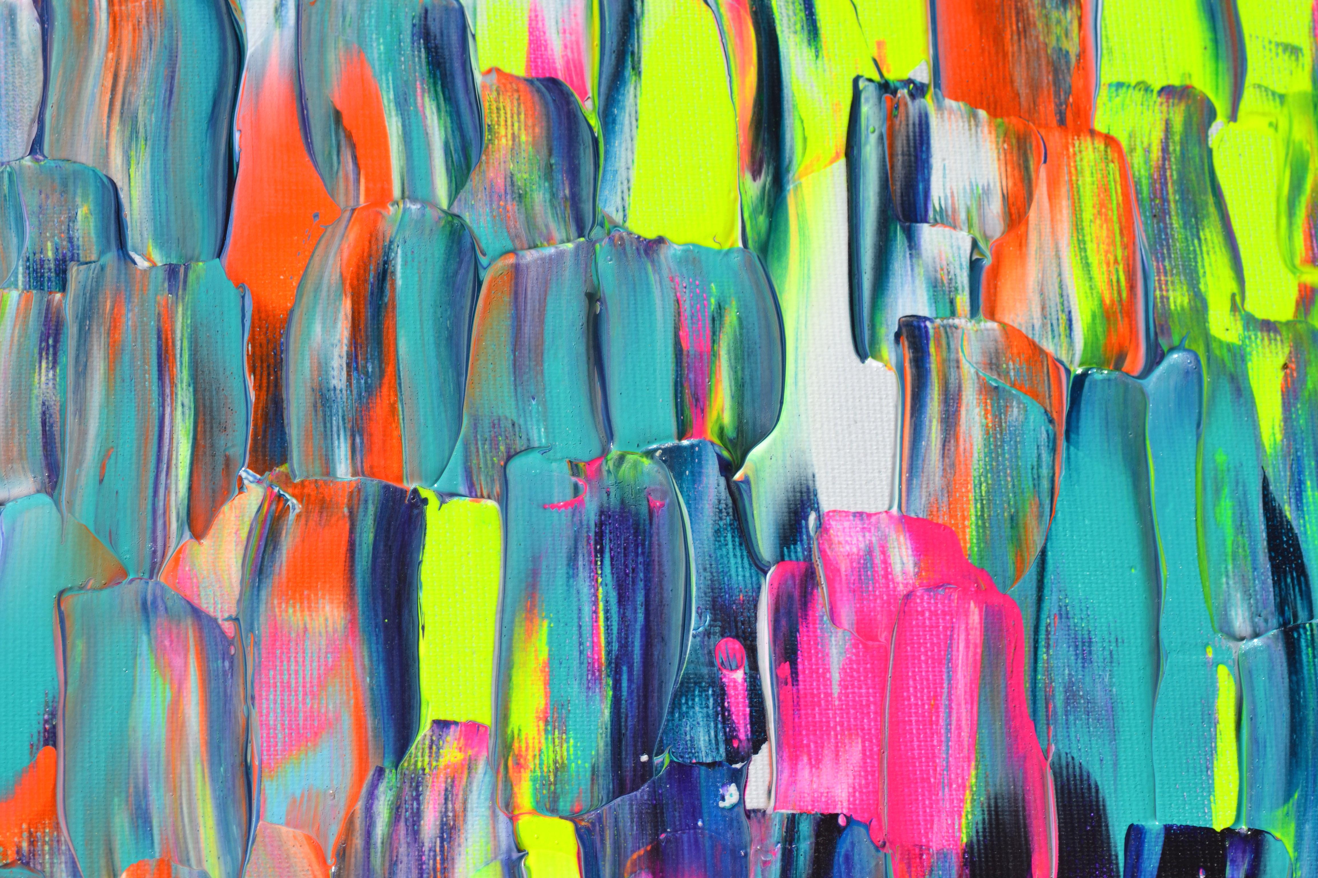 Small Gypsy Girl in Amsterdam - Colorful Abstract Painting 9