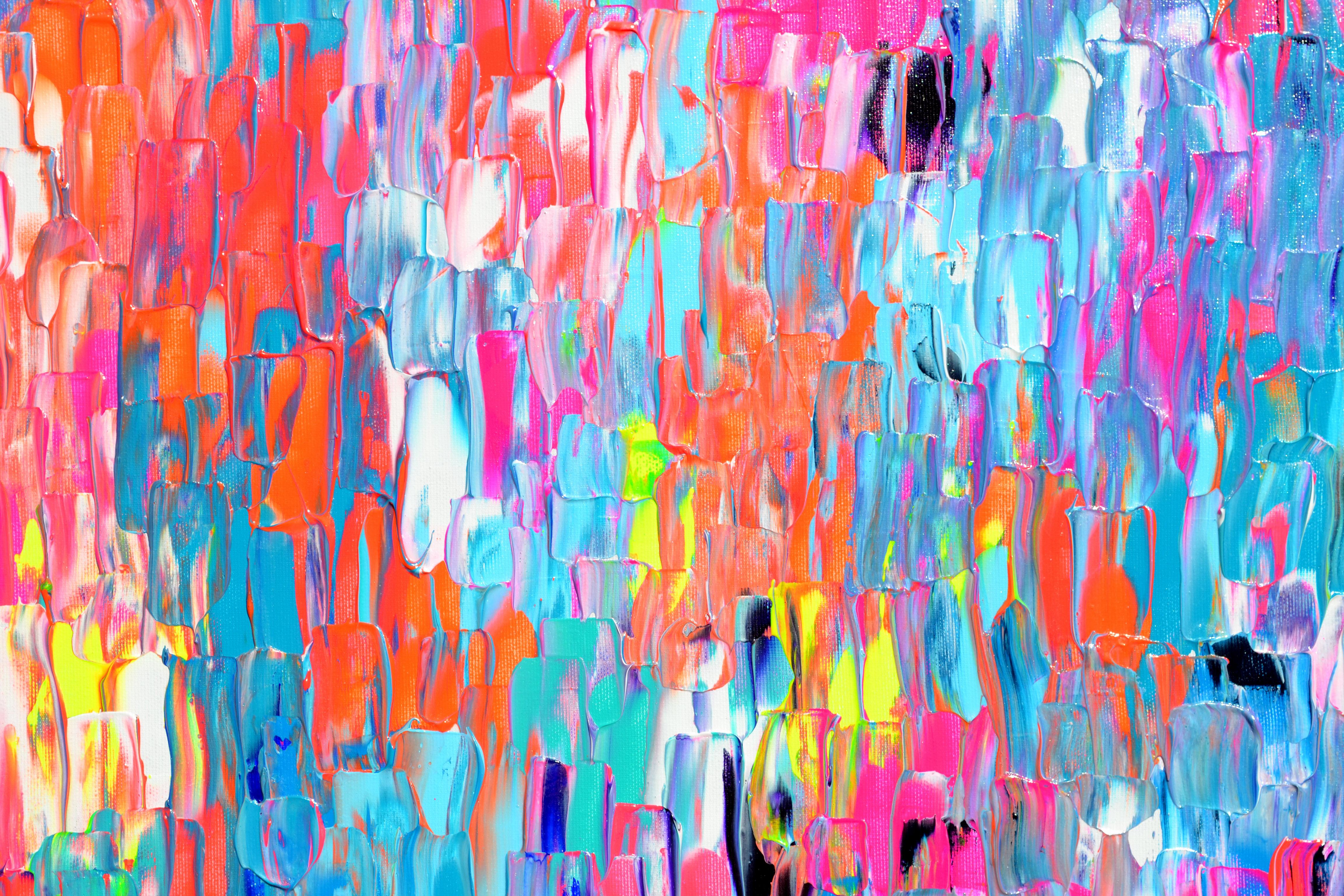 Small Gypsy Girl in Amsterdam - Colorful Abstract Painting For Sale 7