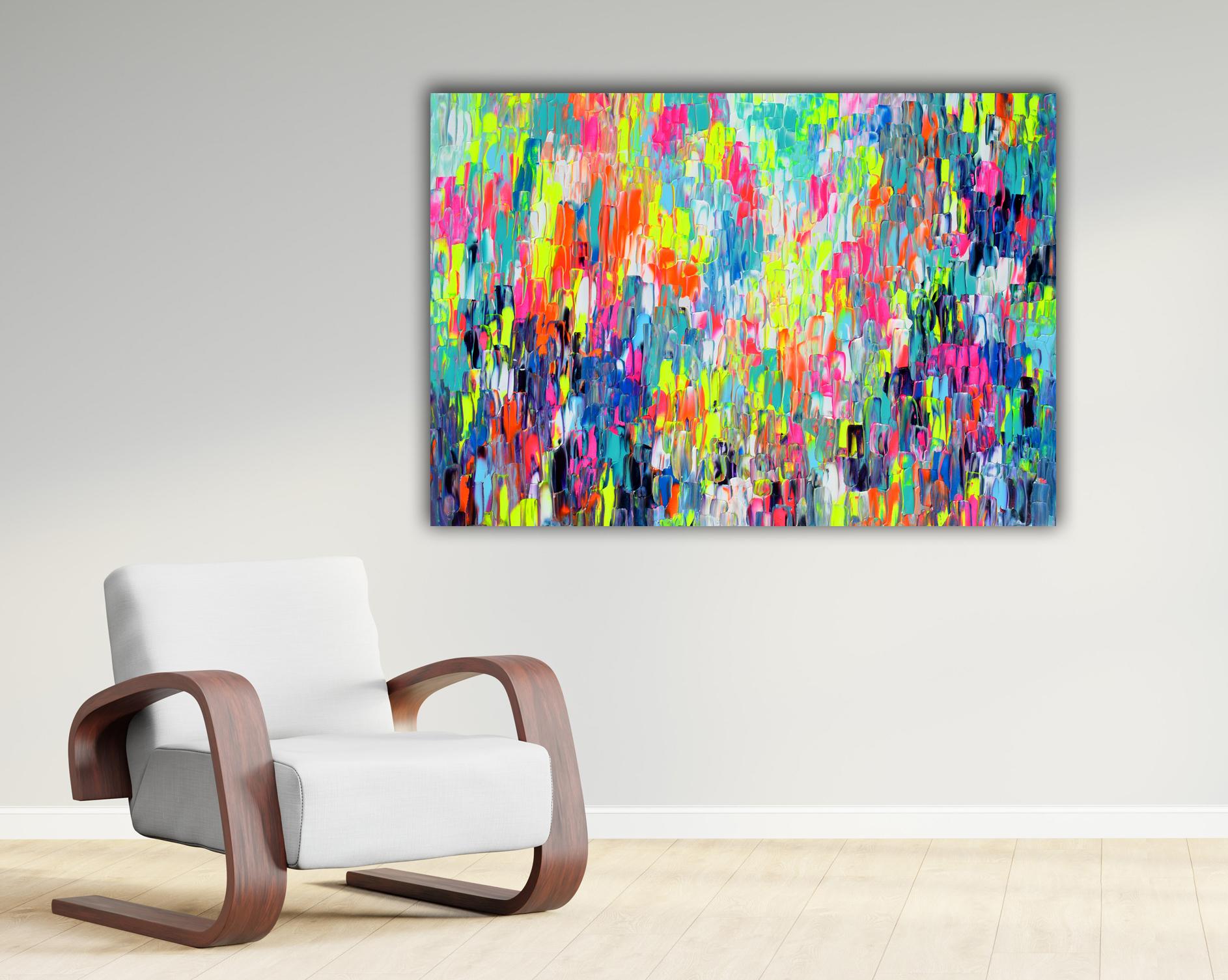 Small Gypsy Girl in Amsterdam - Colorful Abstract Painting 1