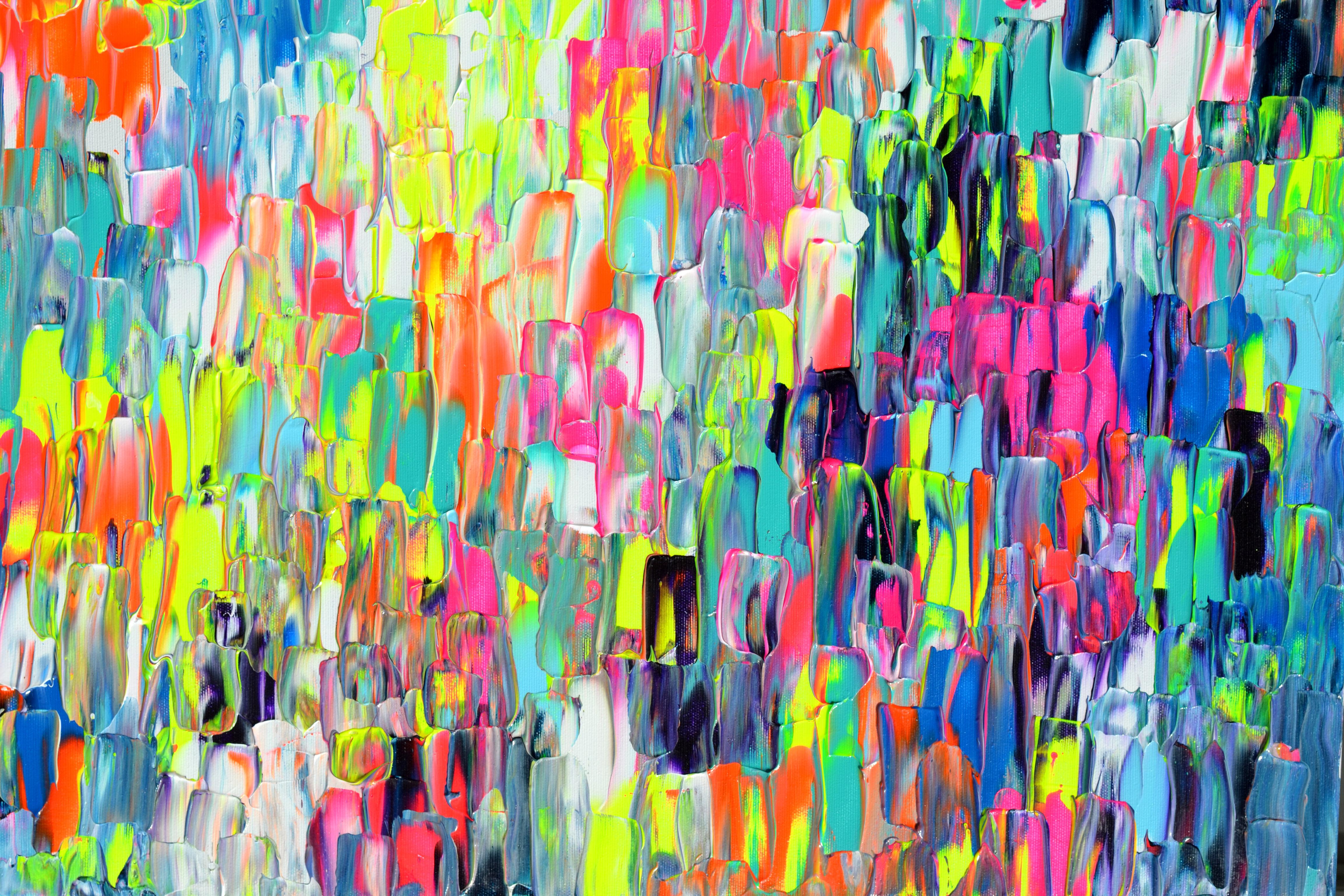 Small Gypsy Girl in Amsterdam - Colorful Abstract Painting 2