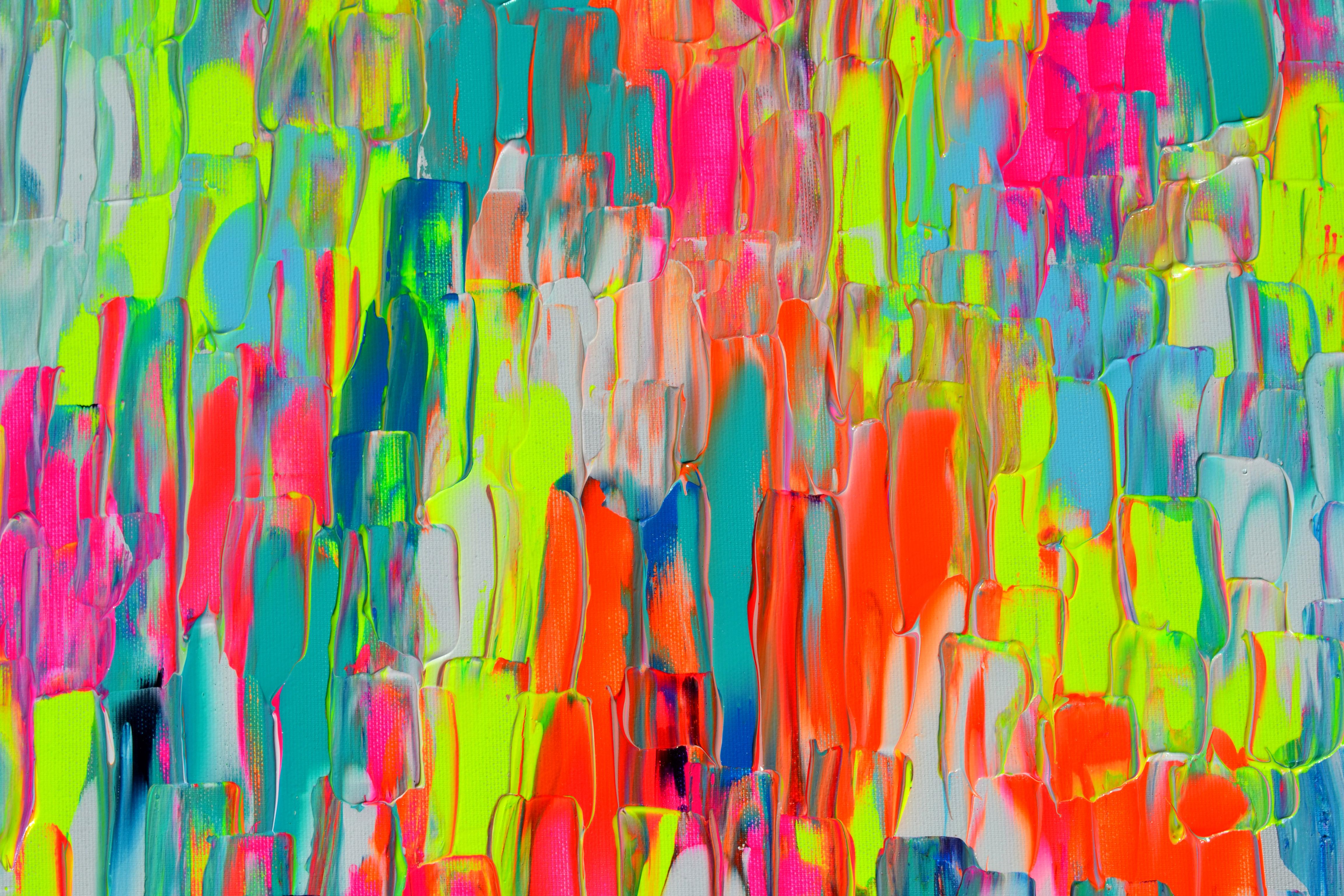 Small Gypsy Girl in Amsterdam - Colorful Abstract Painting 4