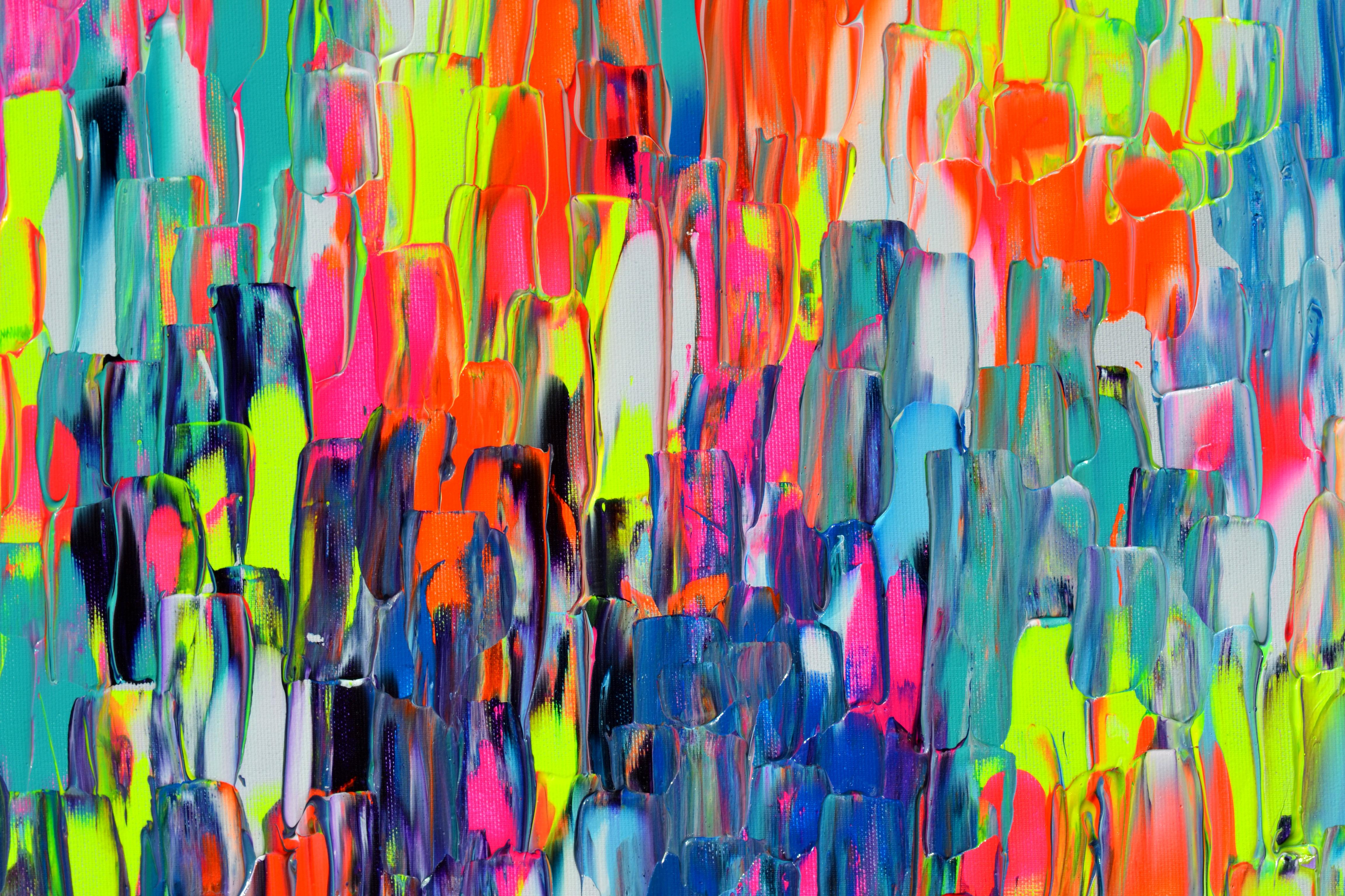 Small Gypsy Girl in Amsterdam - Colorful Abstract Painting 5