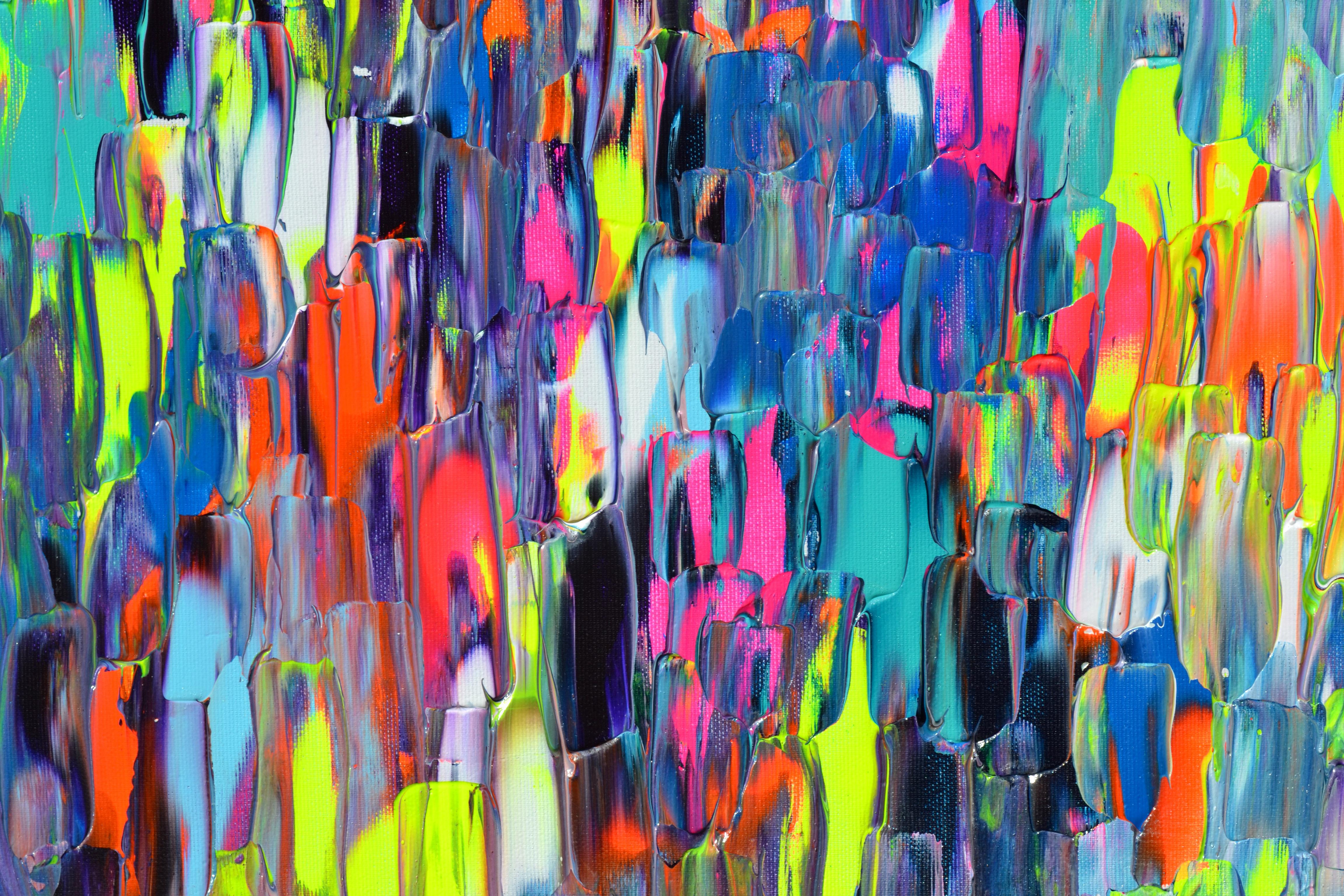 Small Gypsy Girl in Amsterdam - Colorful Abstract Painting 6