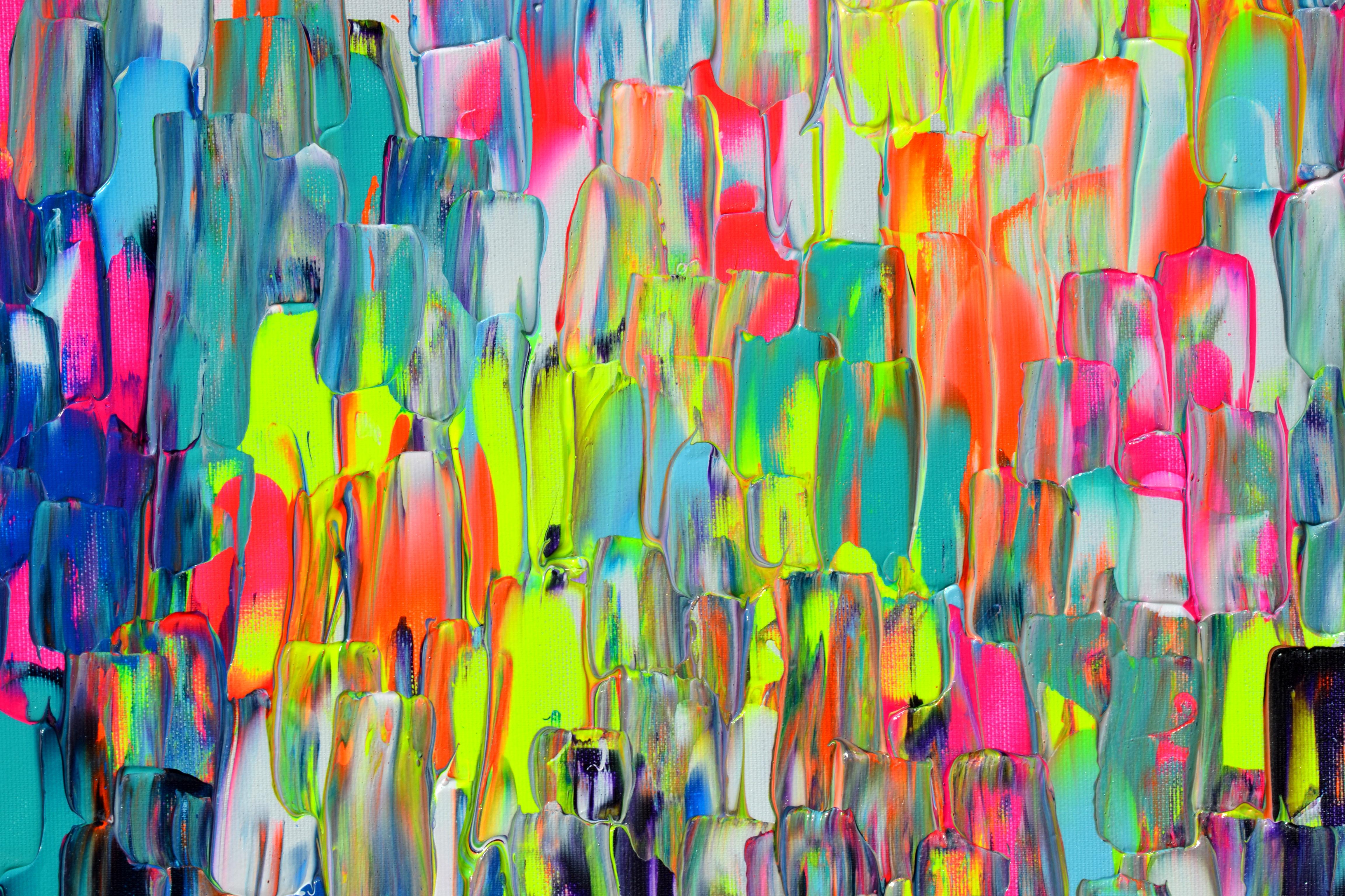 Small Gypsy Girl in Amsterdam - Colorful Abstract Painting 7