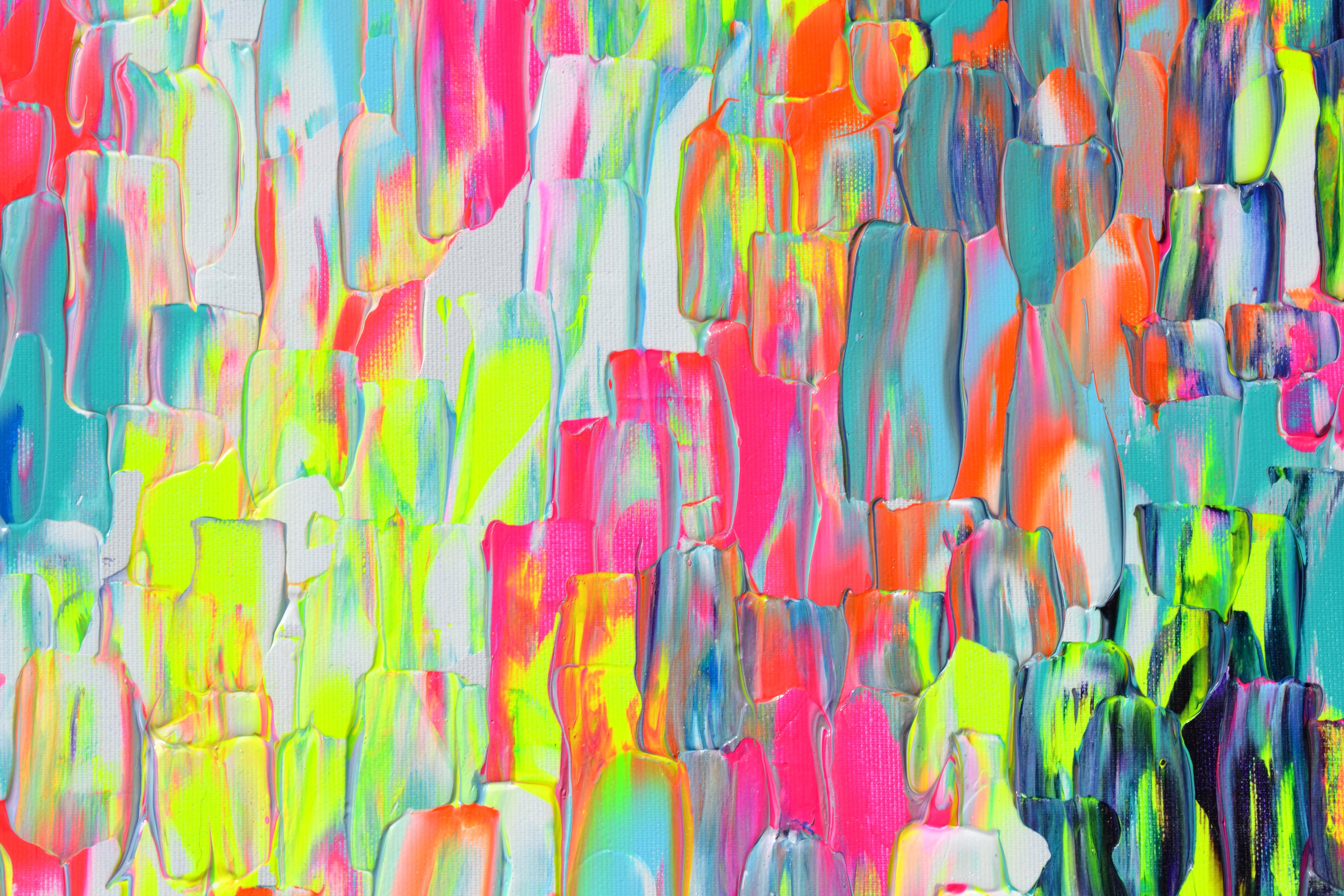Small Gypsy Girl in Amsterdam - Colorful Abstract Painting 8