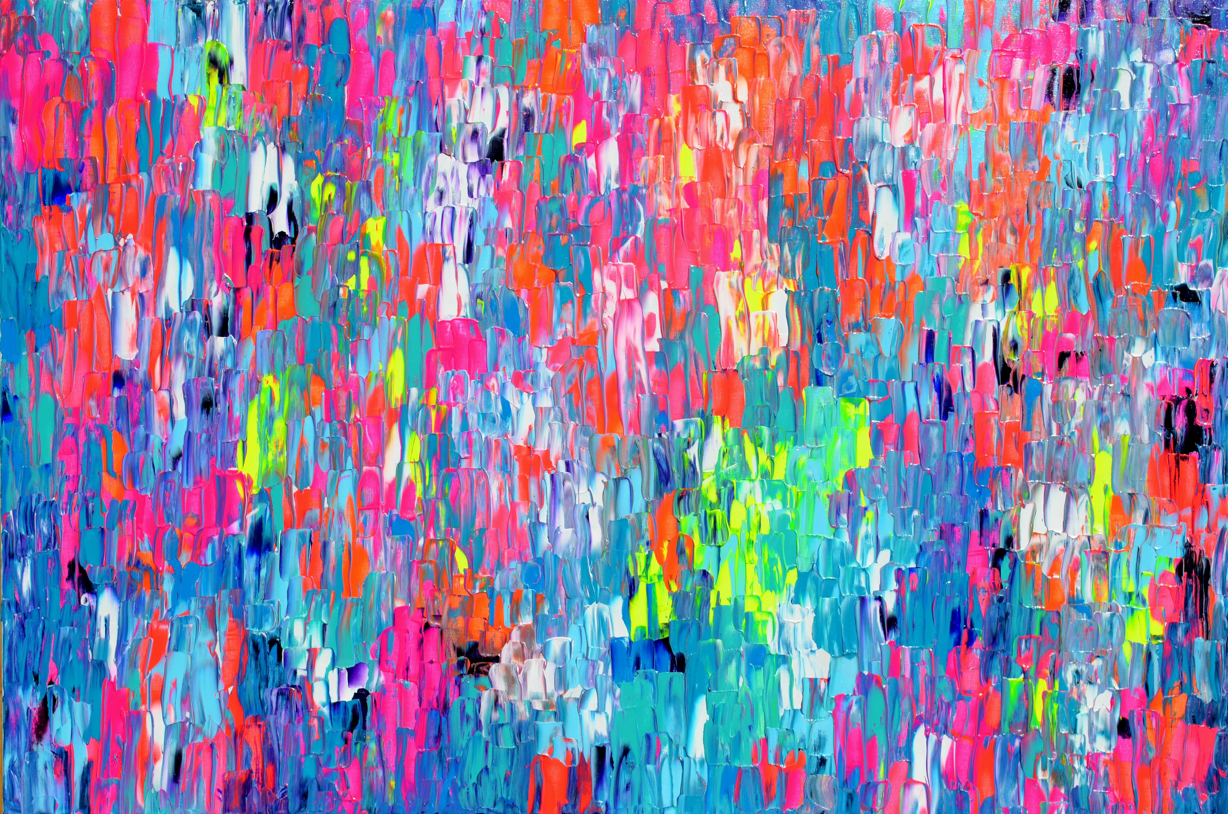 Small Gypsy Girl in Amsterdam - Colorful Abstract Painting