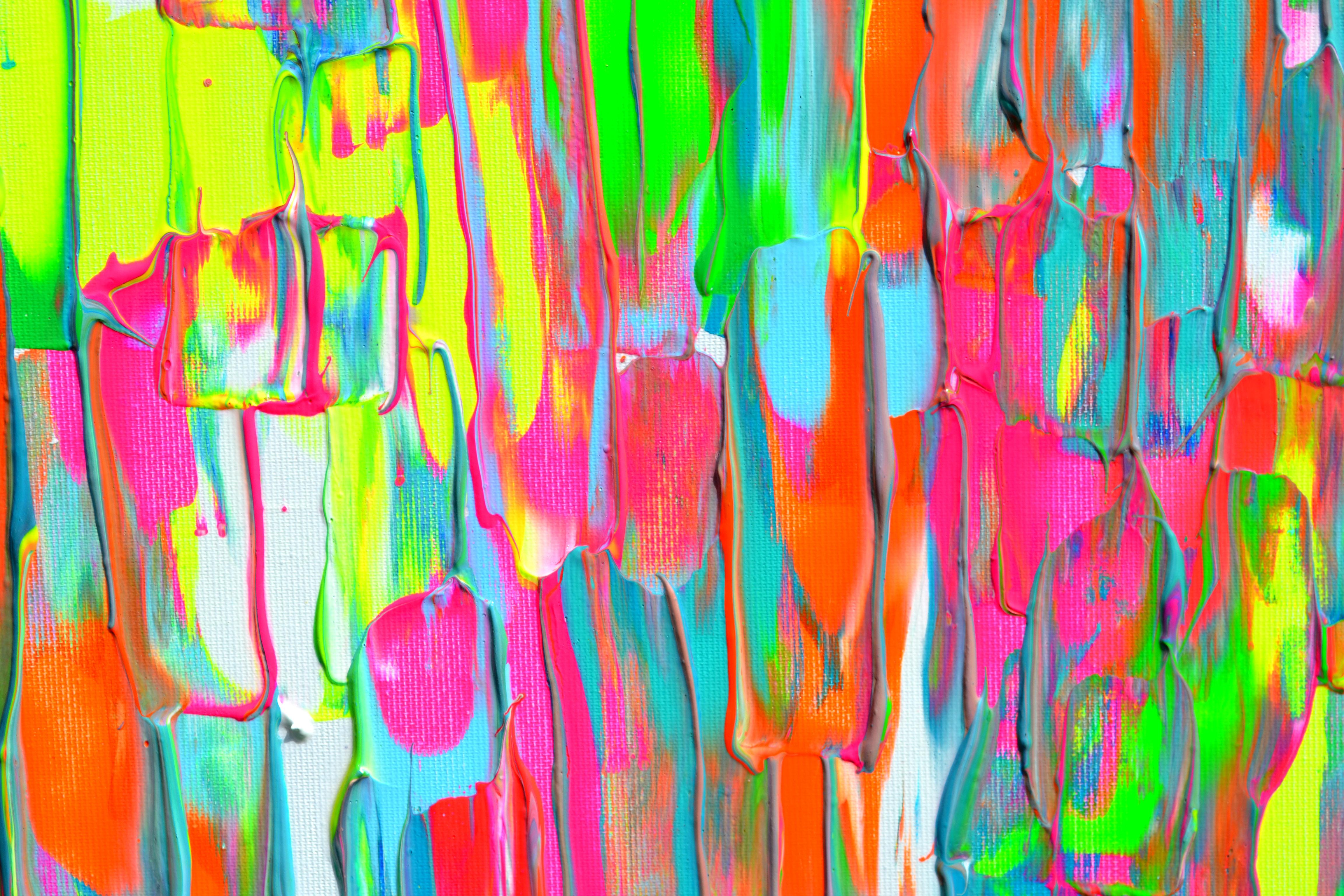 Spectrum 3 - Large Pallet Knife Textured Colorful Abstract Painting 9