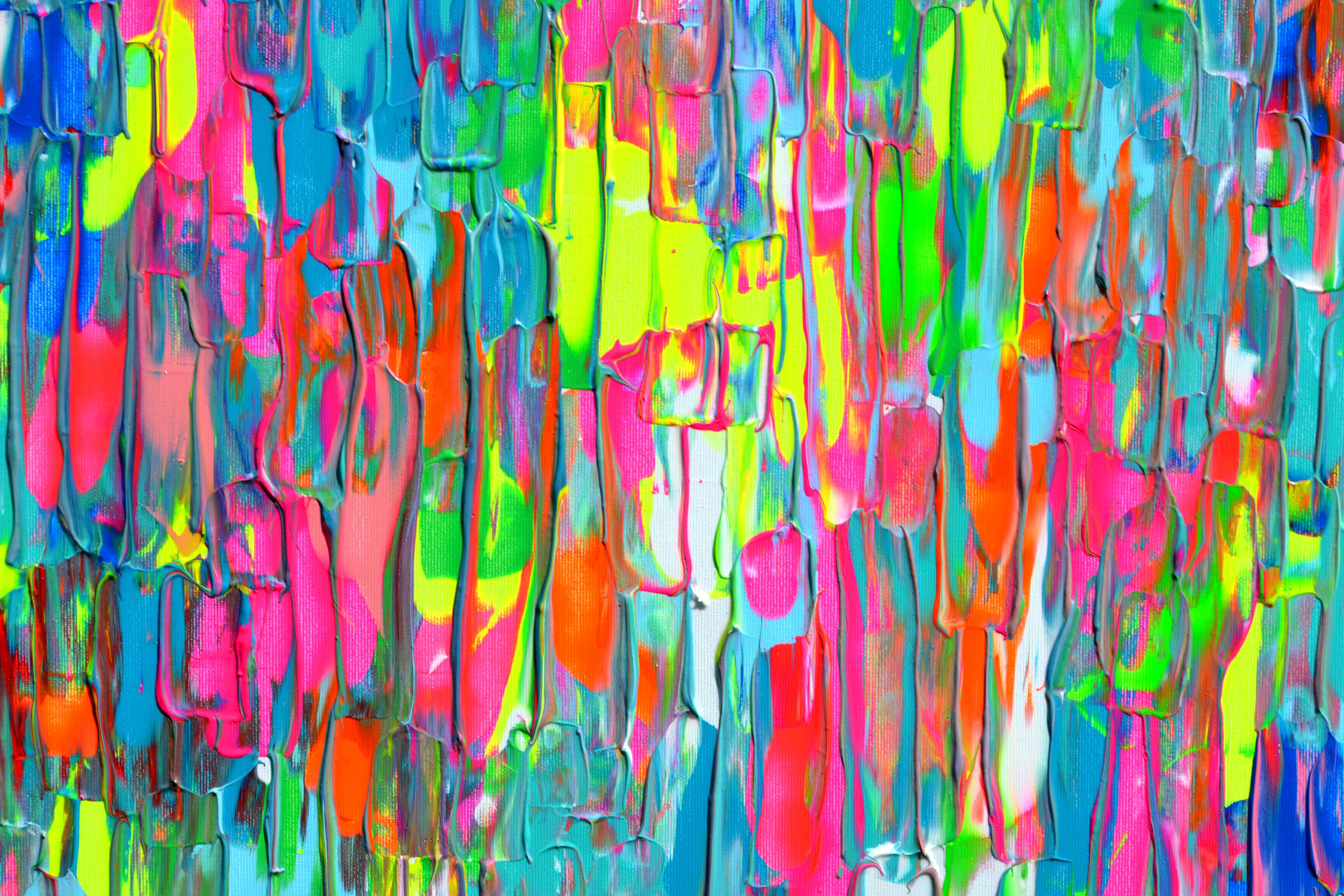 Spectrum 3 - Large Pallet Knife Textured Colorful Abstract Painting 2