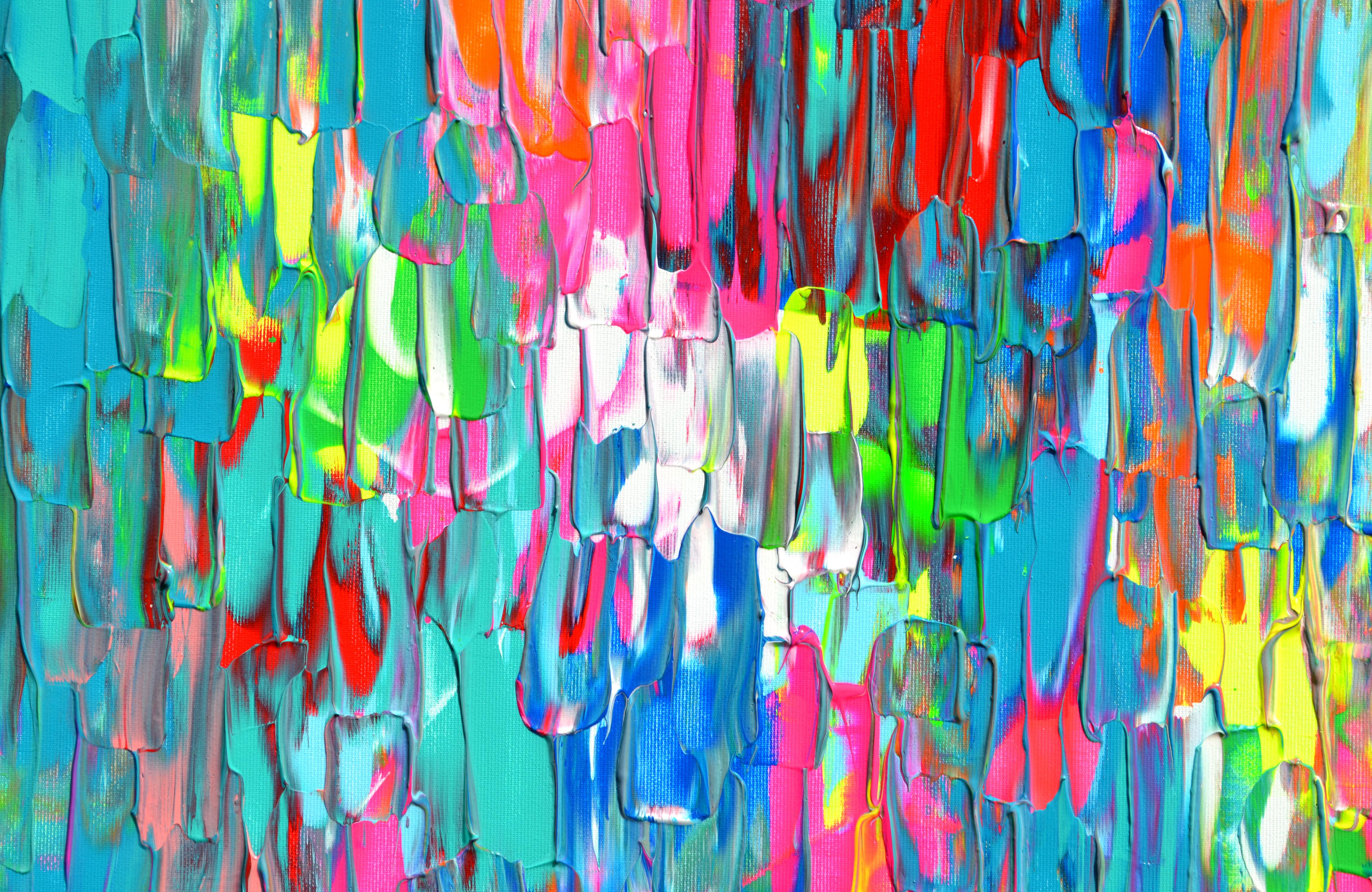 Spectrum 3 - Large Pallet Knife Textured Colorful Abstract Painting 4