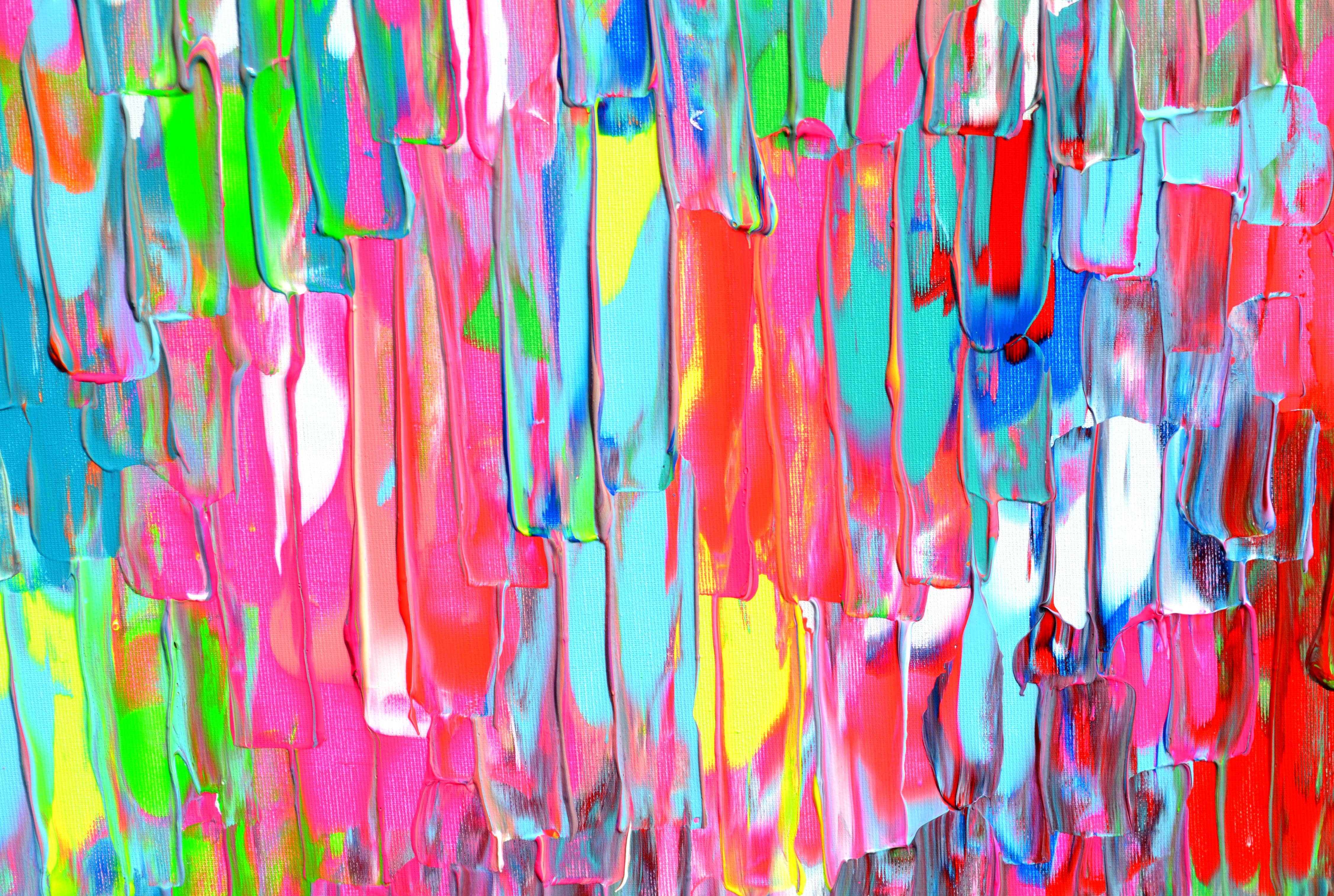 Spectrum 3 - Large Pallet Knife Textured Colorful Abstract Painting 6