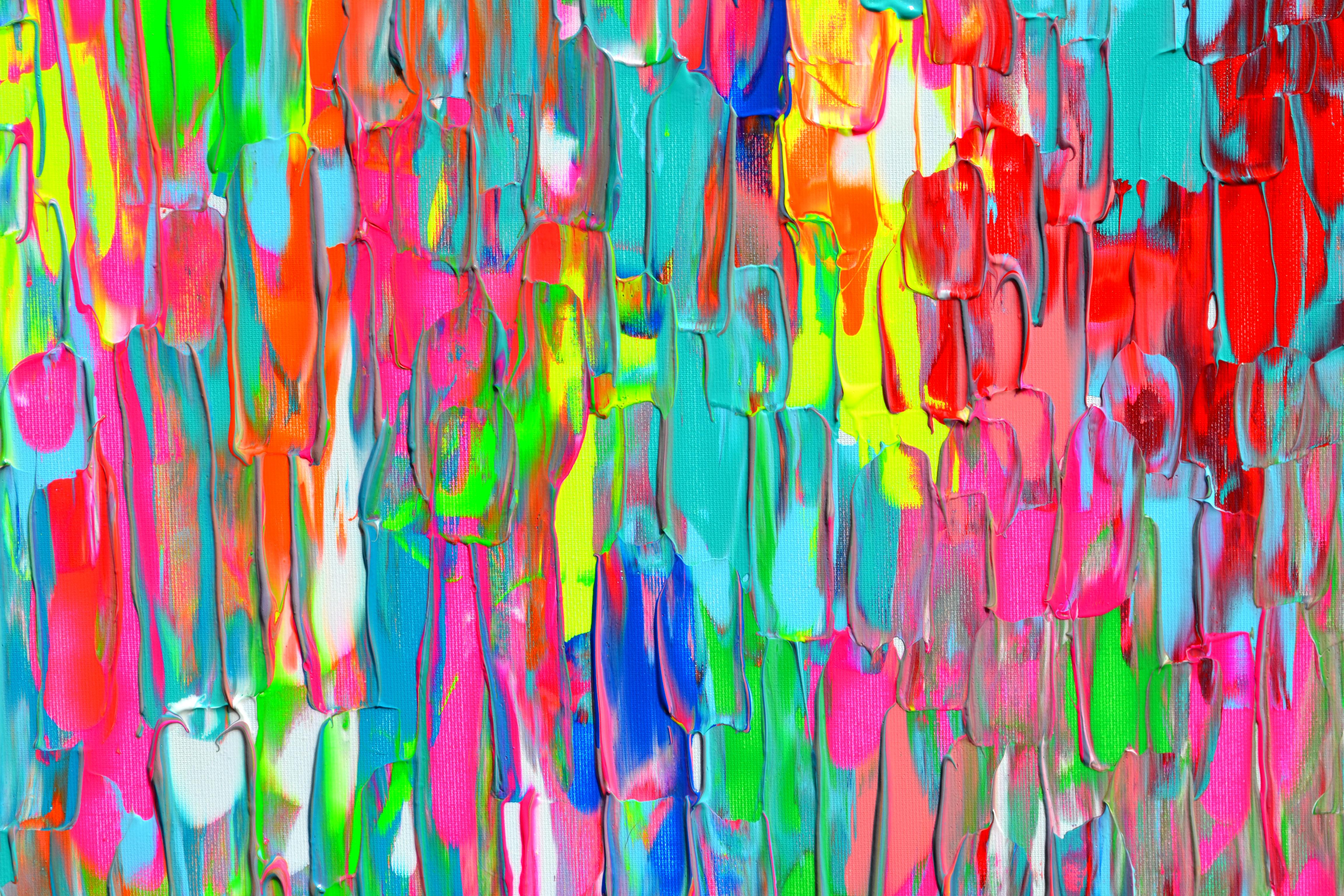 Spectrum 3 - Large Pallet Knife Textured Colorful Abstract Painting 7
