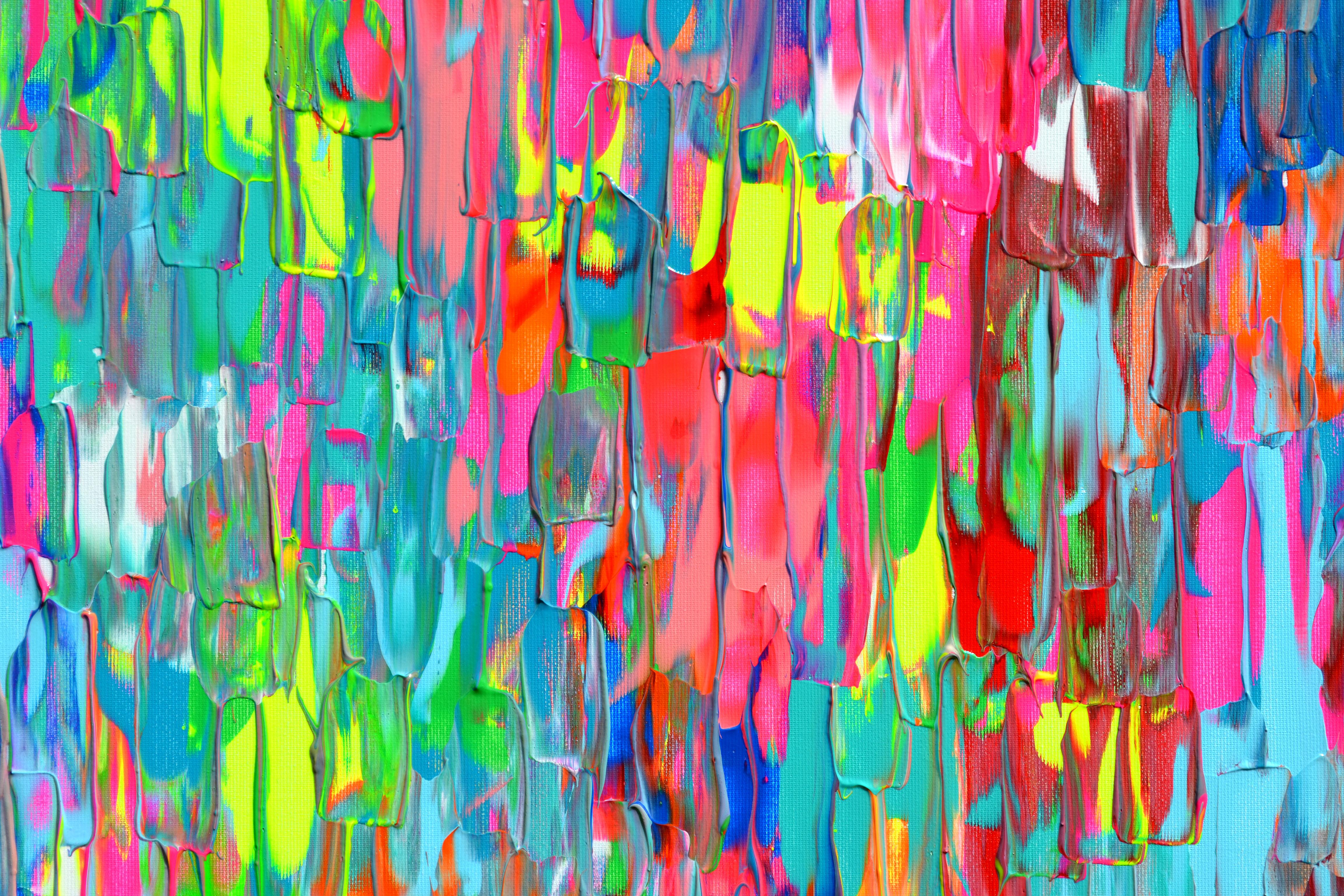 Spectrum 3 - Large Pallet Knife Textured Colorful Abstract Painting 8