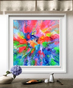 Die Stimme eines Traums 3 - Abstraktes Gemälde, Acryl auf Leinwand, signiert, 2010+
