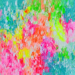 Tranquil 22 XL 100x100x2 cm Big Colorful Painting, Large Vivid Abstract Painting