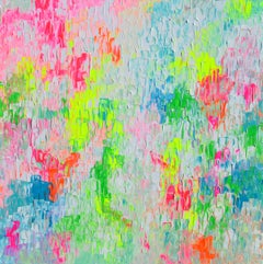 Tranquilo 23 XL 80x80x2 cm Cuadro grande y colorido, Cuadro abstracto grande y vivo