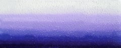 Tranquil - Purple Gradient - Grande peinture abstraite au couteau à palette en relief