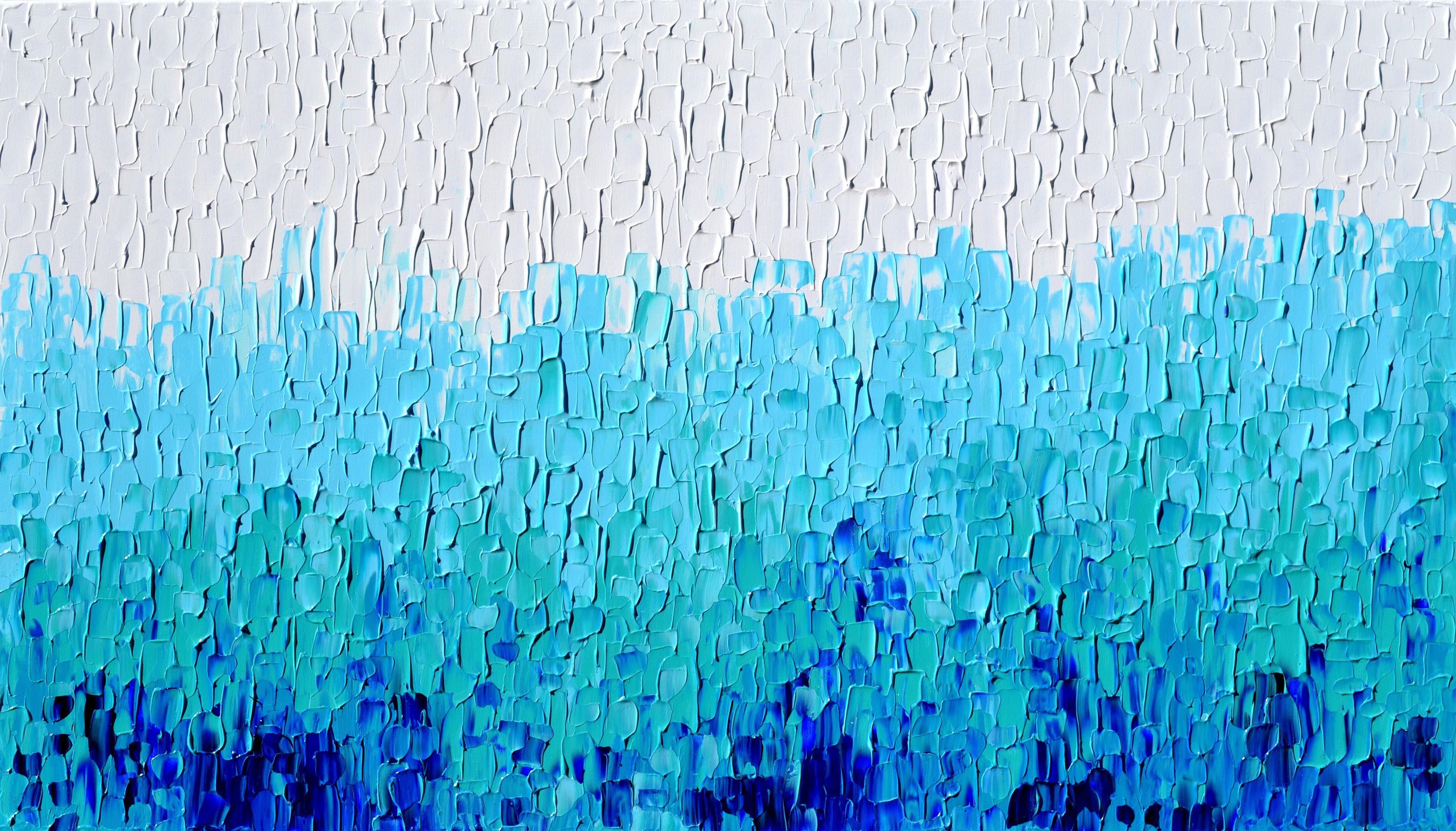 Tranquil XVII - Großes blaues Gemälde, Acryl auf Leinwand