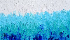Tranquil XVII - Large Blue Painting, Painting, Acrylic on Canvas