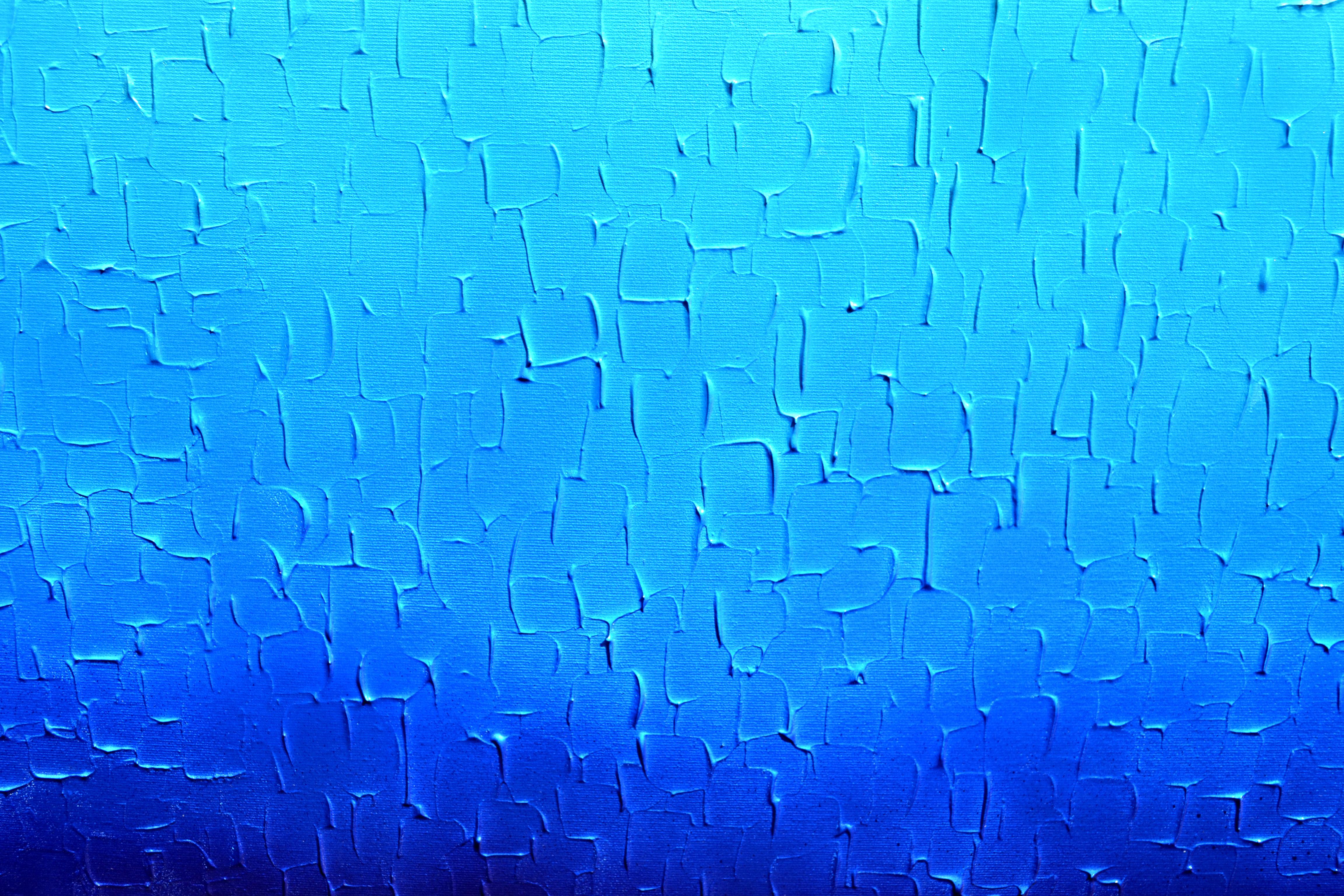 Tranquil XXI - Grand couteau à palette en relief, peinture abstraite dégradée bleue en vente 2