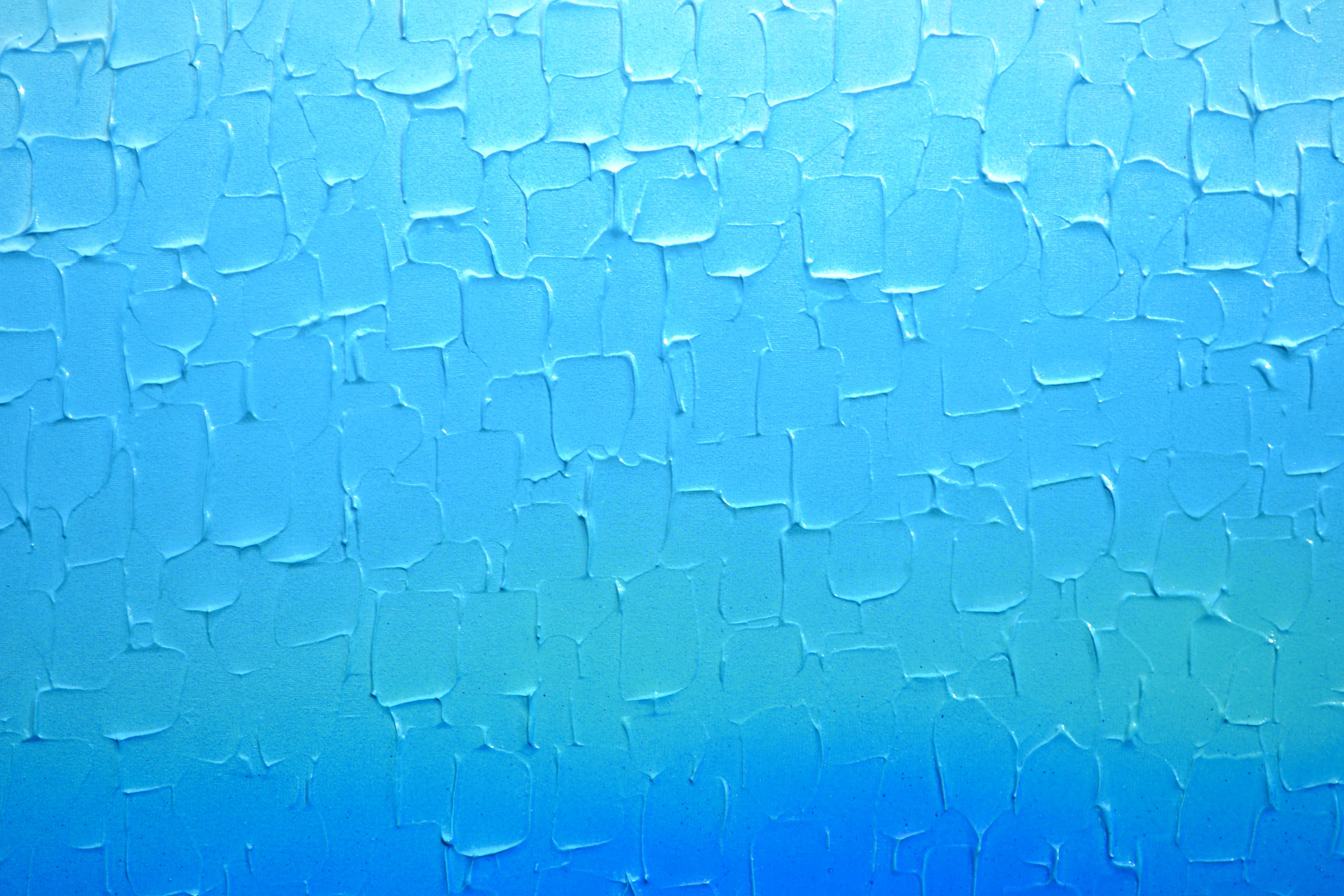 Tranquil XXII - Large Abstract Blue Gradient Painting For Sale 1