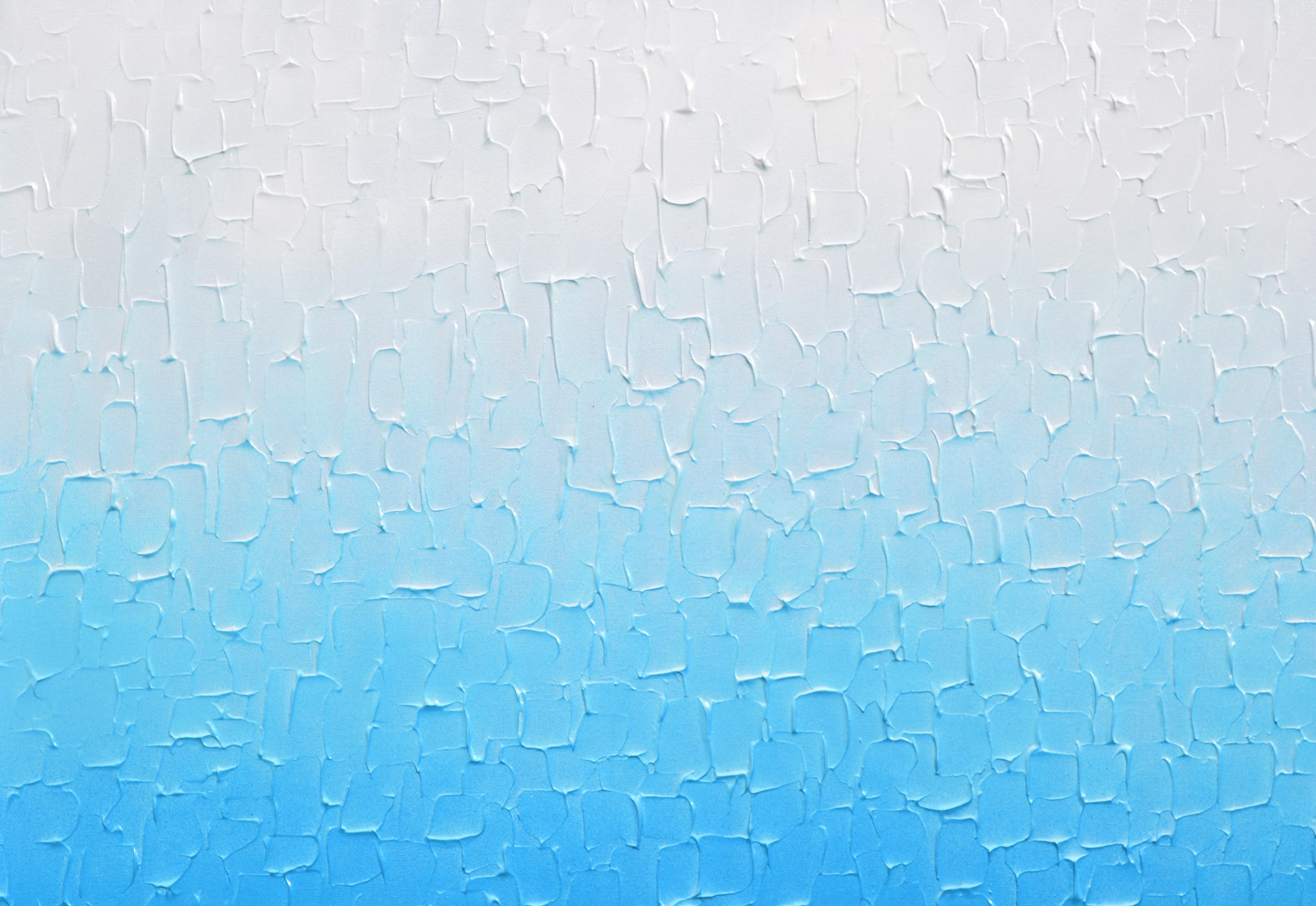 Tranquil XXII - Large Abstract Blue Gradient Painting For Sale 3