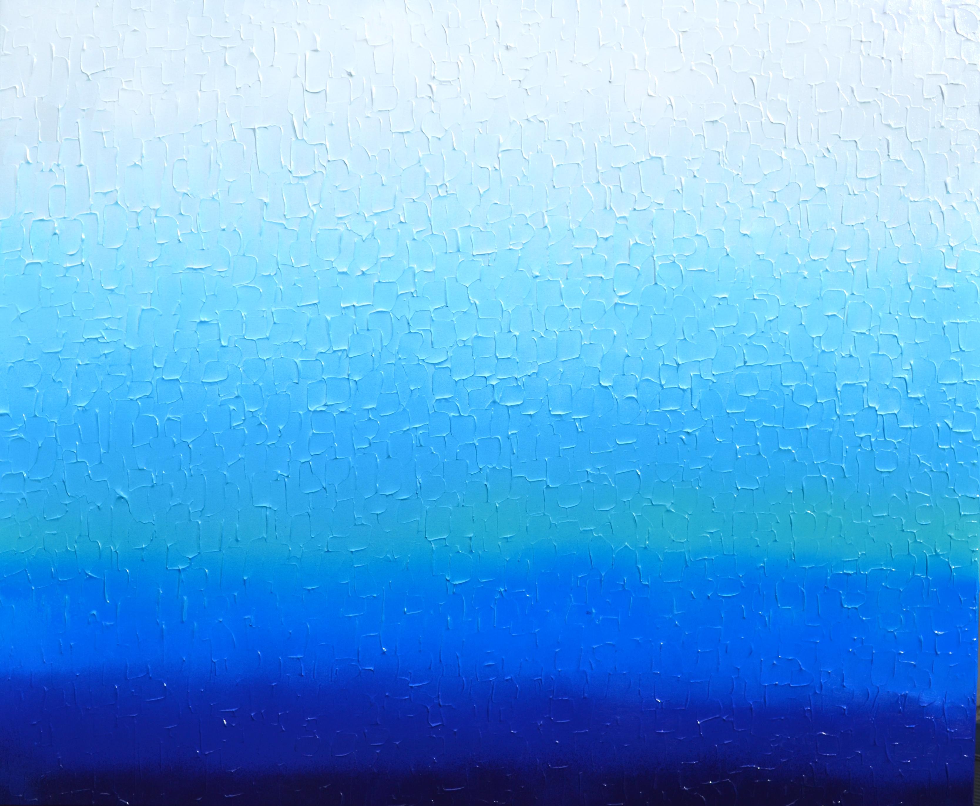 Tranquil XXII - Large Abstract Blue Gradient Painting