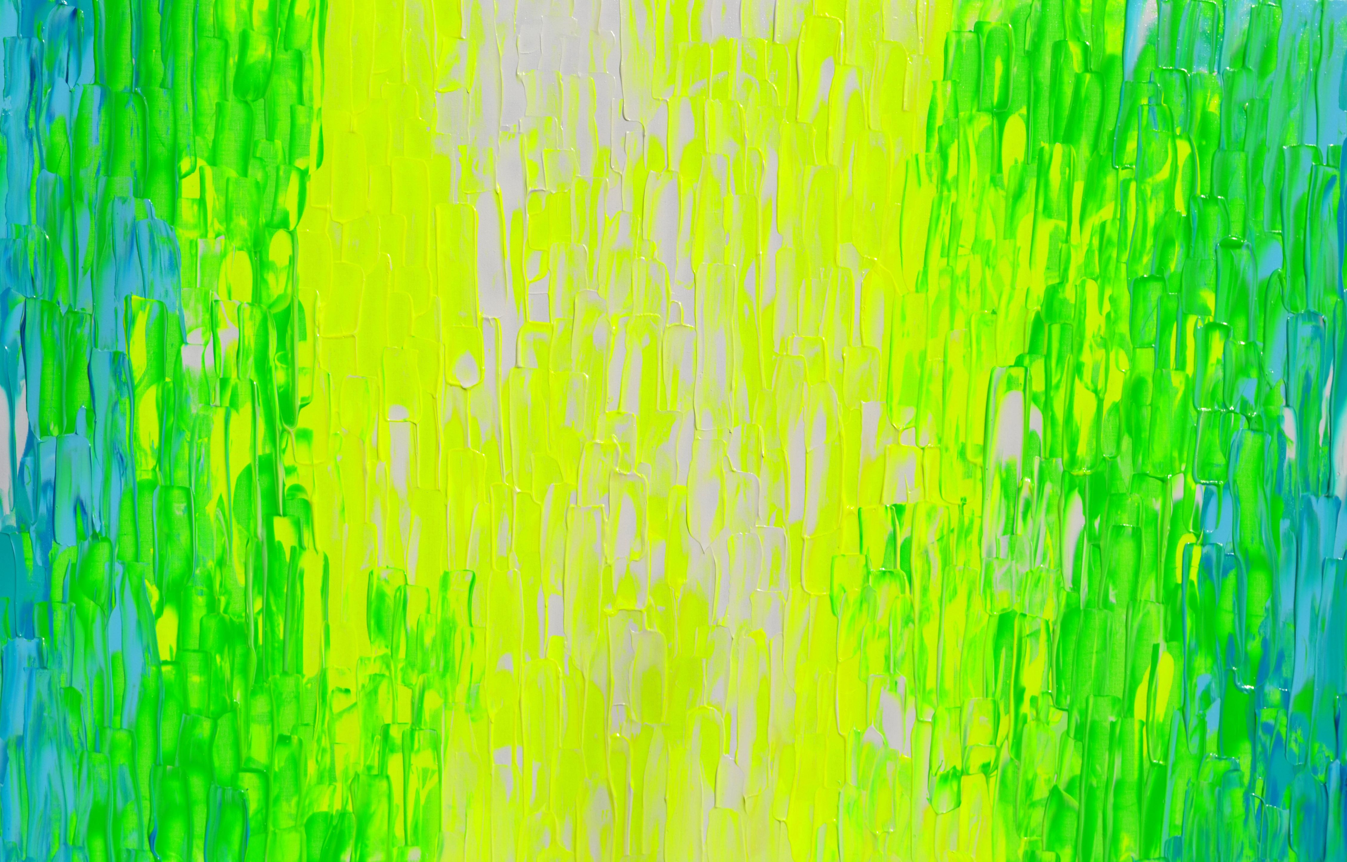 YGB - Cuchillo de paleta grande en relieve abstracto de colores con textura - Painting Abstracto de SOOS TIBERIU