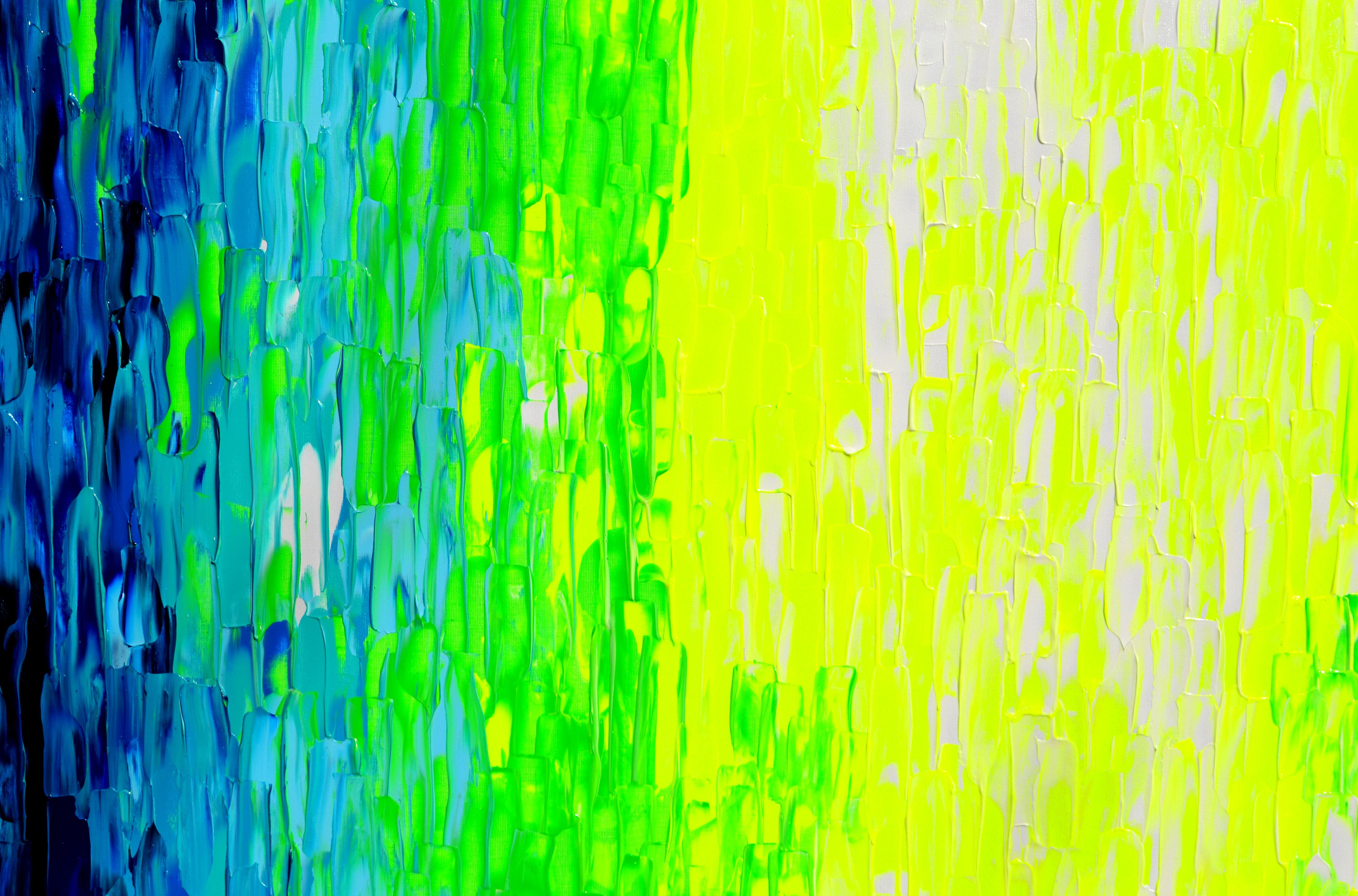 YGB - Cuchillo de paleta grande en relieve abstracto de colores con textura - Interior Painting Verde de SOOS TIBERIU