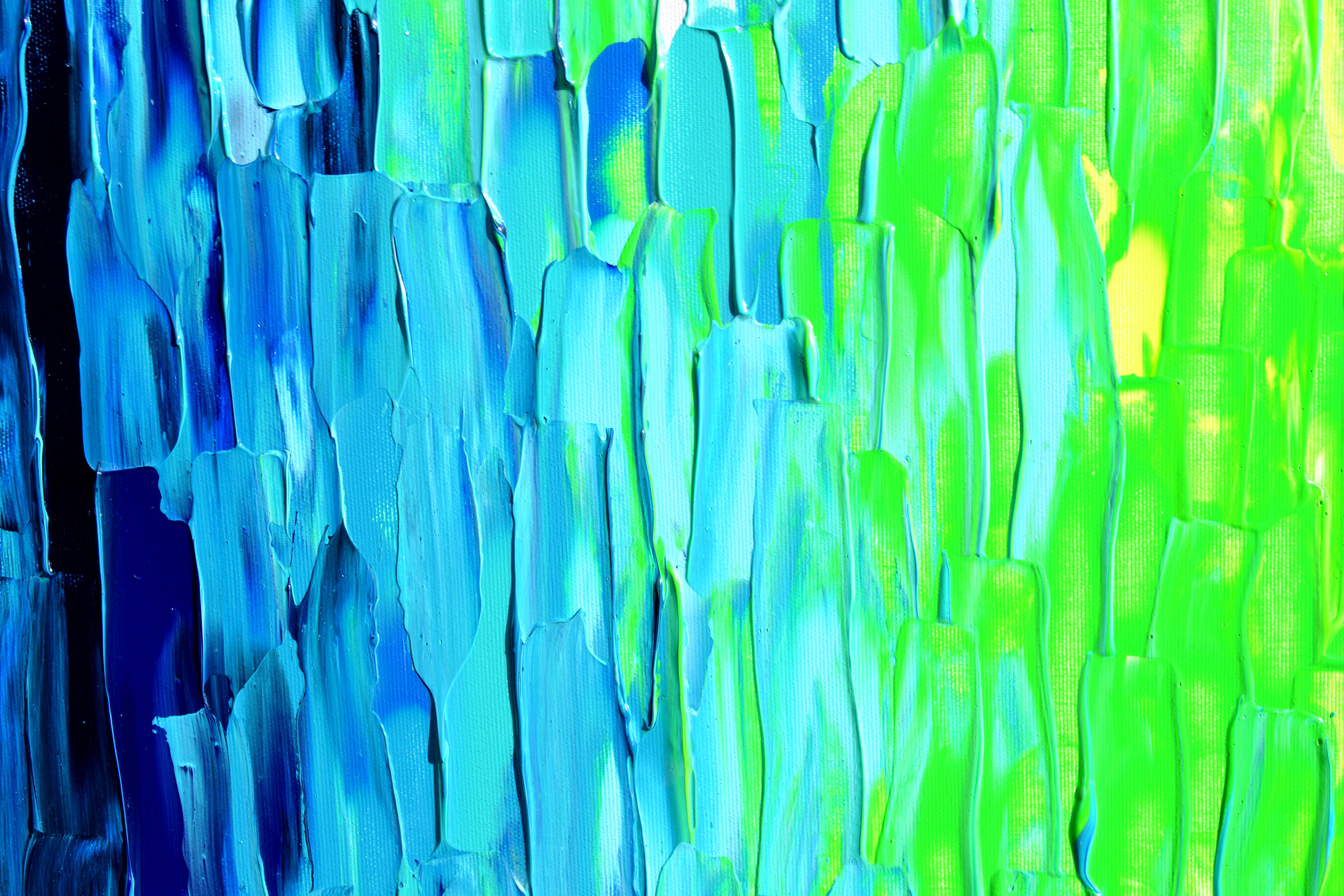 YGB - Cuchillo de paleta grande en relieve abstracto de colores con textura en venta 3