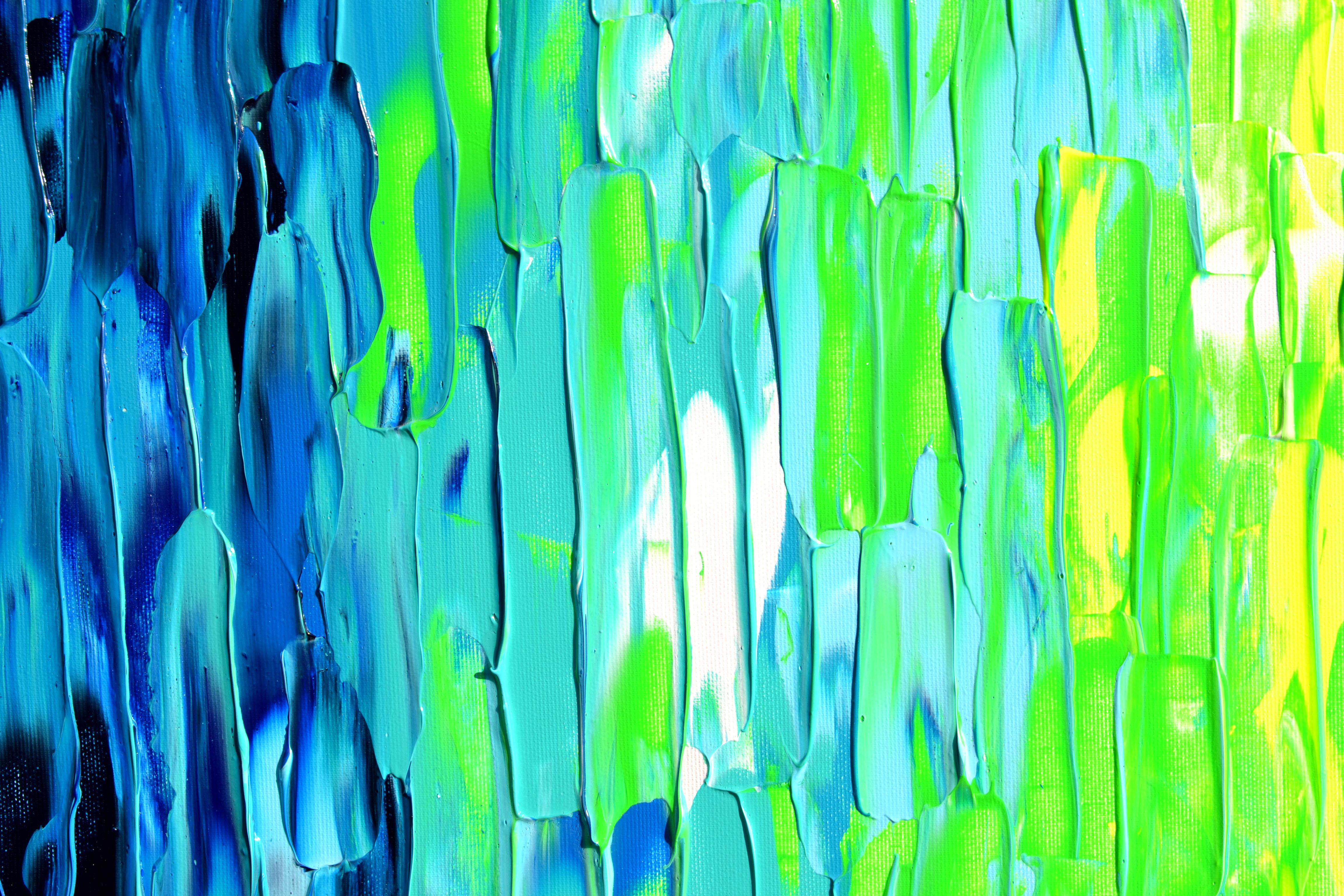 YGB - Cuchillo de paleta grande en relieve abstracto de colores con textura en venta 4