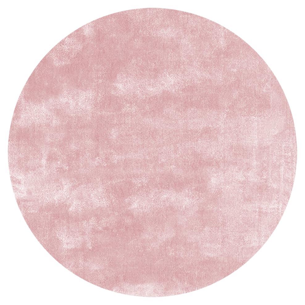 Soothing Hues Customizable Pallas Weave Round in Blush Small For Sale