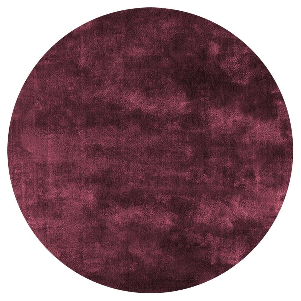 Soothing Hues Customizable Pallas Weave Round in Deep Berry Large