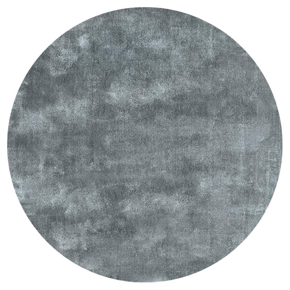 Soothing Hues Customizable Pallas Weave Round in Frost Large For Sale