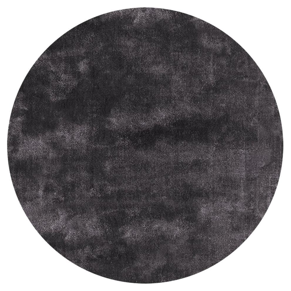 Soothing Hues Customizable Pallas Weave Round in Gunmetal Medium For Sale