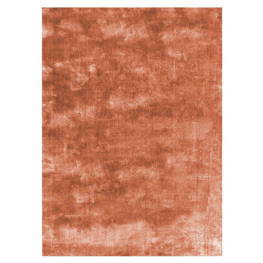 Soothing Hues Customizable Pallas Weave Rug in Coral Large For Sale