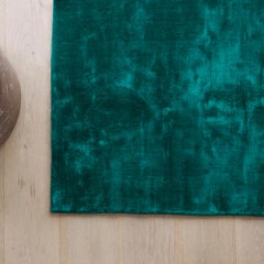 Soothing Hues Customizable Pallas Weave Rug in Jungle Green Large