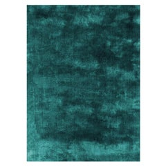 Soothing Hues Customizable Pallas Weave Rug in Jungle Green Large