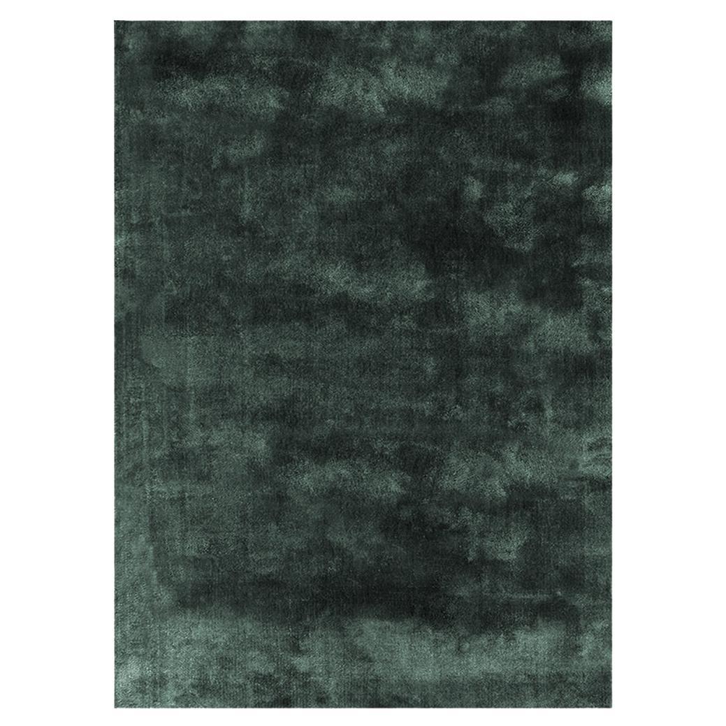 Soothing hues Customizable Pallas Weave Rug in Midnight Teal XLarge