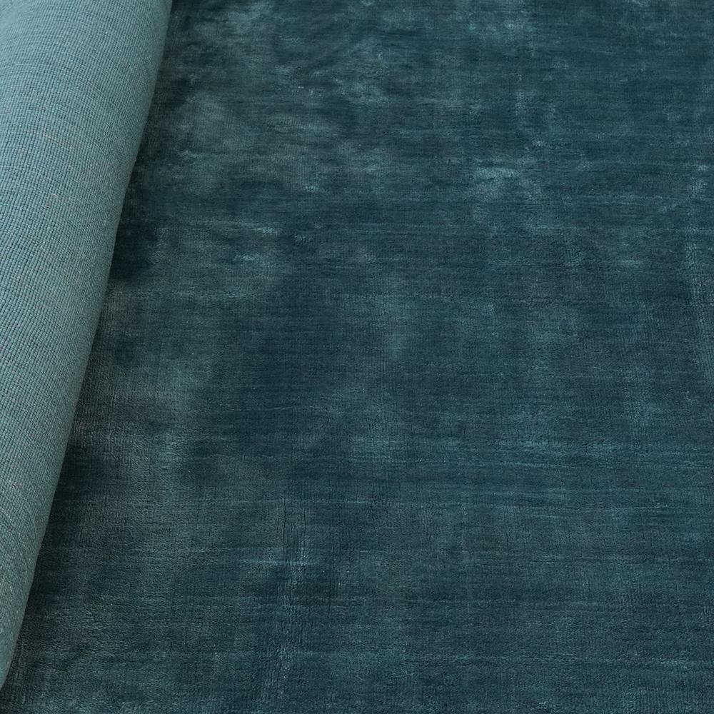 Art déco Tapis Pallas personnalisable aux teintes apaisantes en pétrole grand format en vente